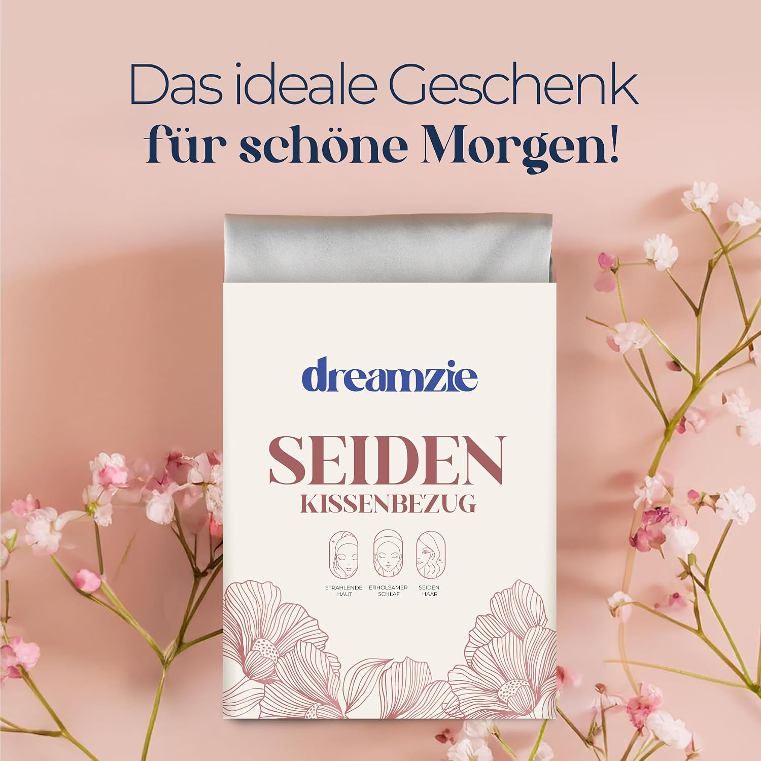 Thumbnail 6 de DREAMZIE Seidenkissenbezug 50x70 für Haare