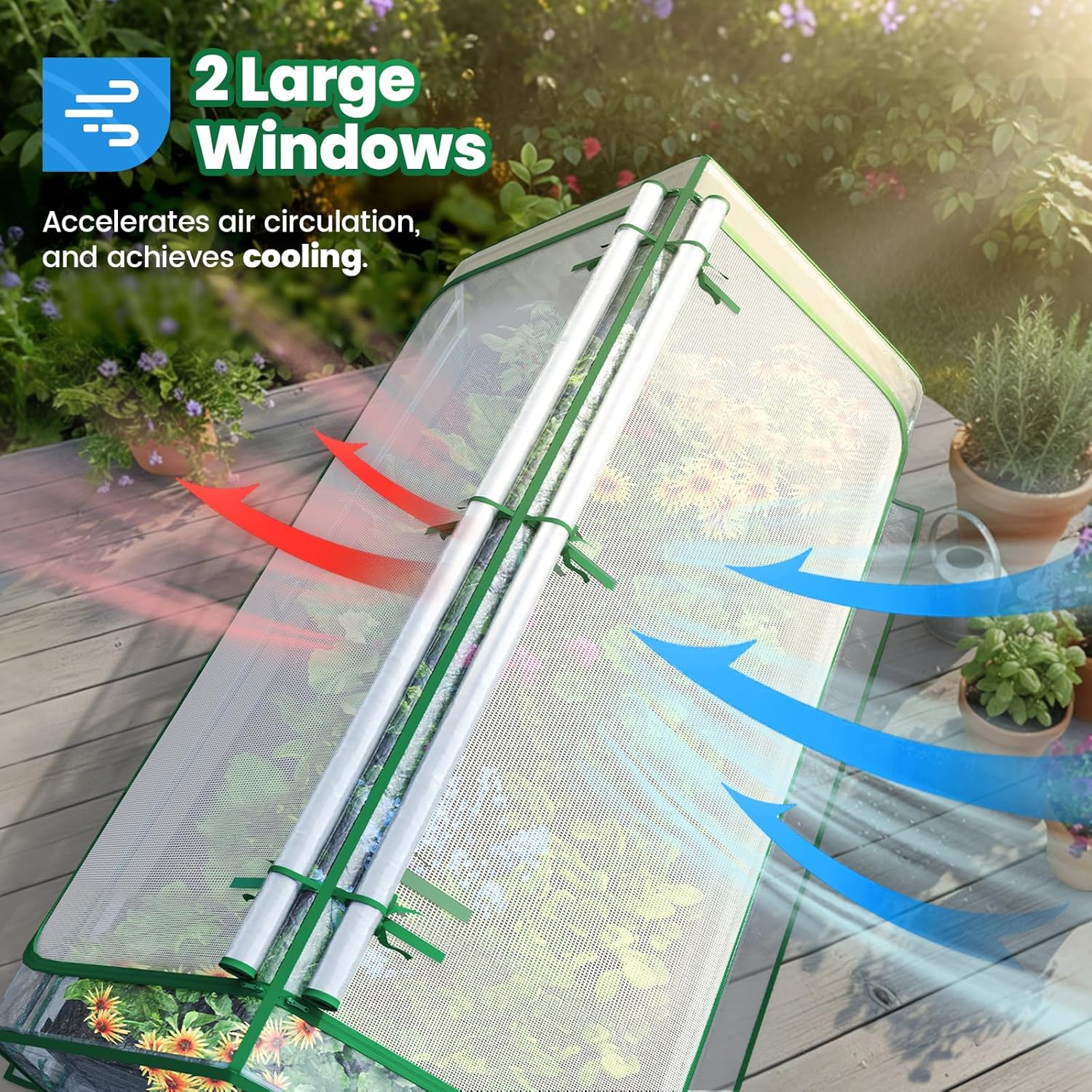 Thumbnail 2 de Quictent Raised Garden Bed Galvanized Raised Beds with Cover (6x3x2 ft)