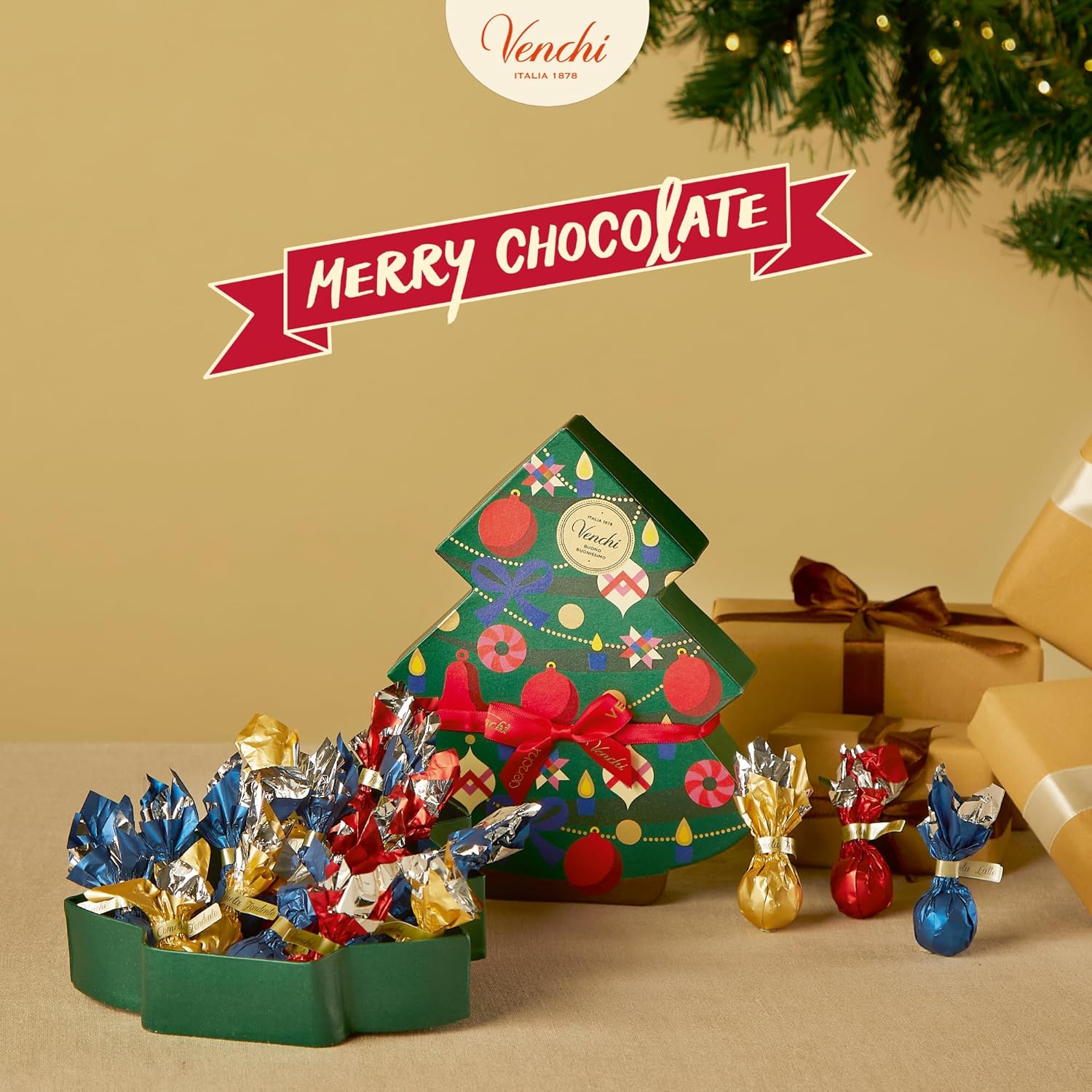 Thumbnail 2 de Venchi Confezione Albero di Natale con Cioccolatini Cometa Assortiti – Edizione Limitata 197 g (Senza Glutine)