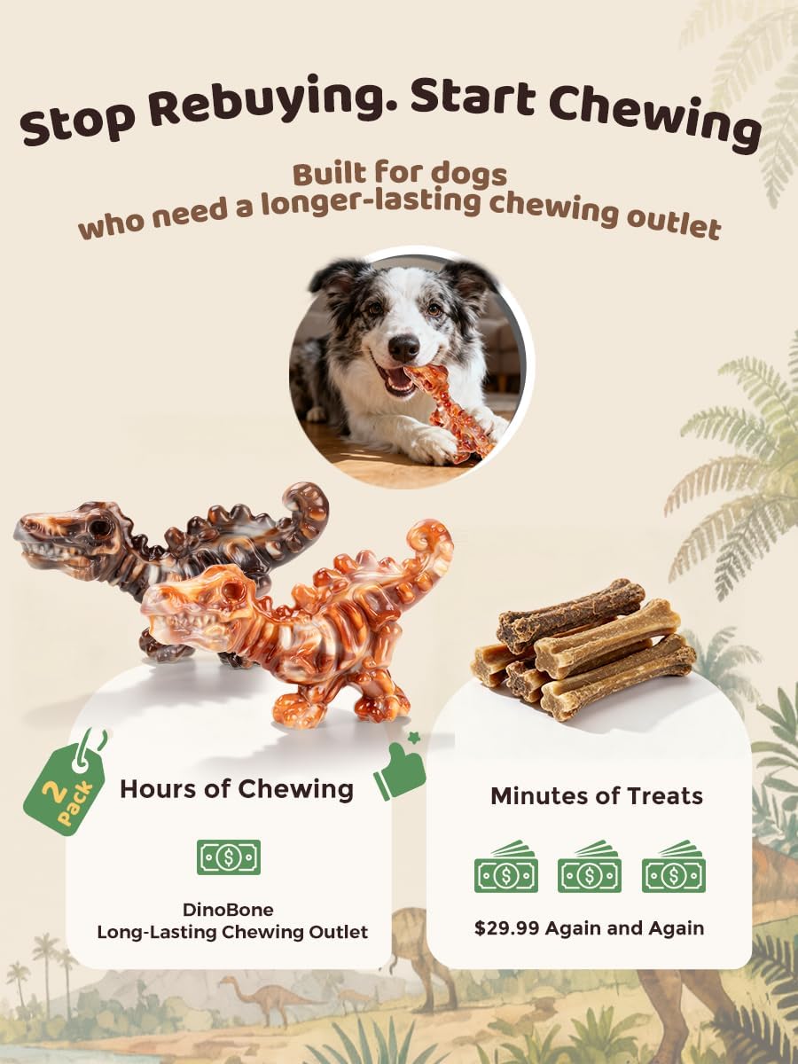 Thumbnail 5 de DinoBone Nylon Dog Chew Toys, 2-Pack
