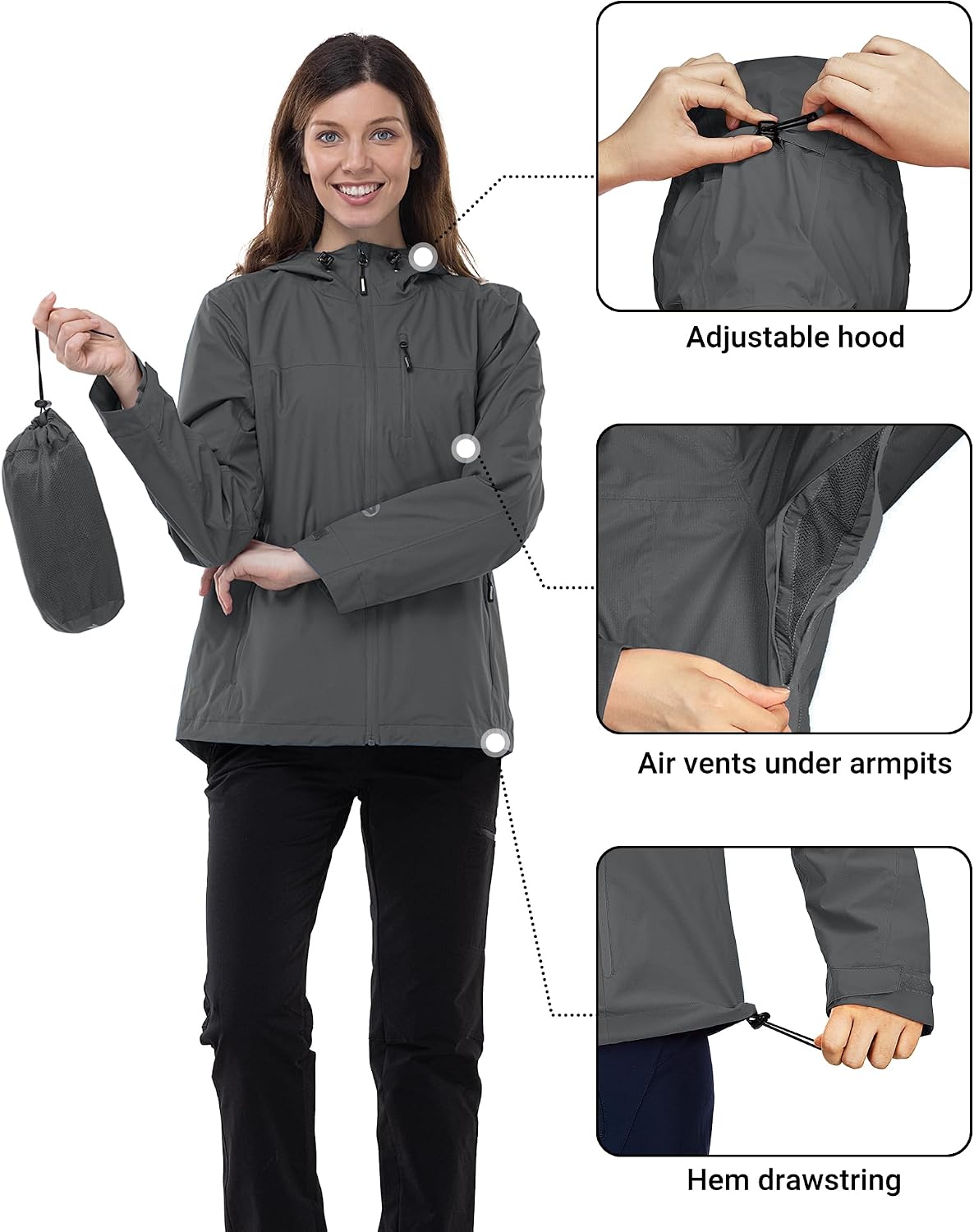 Thumbnail 4 de Outdoor Ventures Damen Regenjacke 10000MM