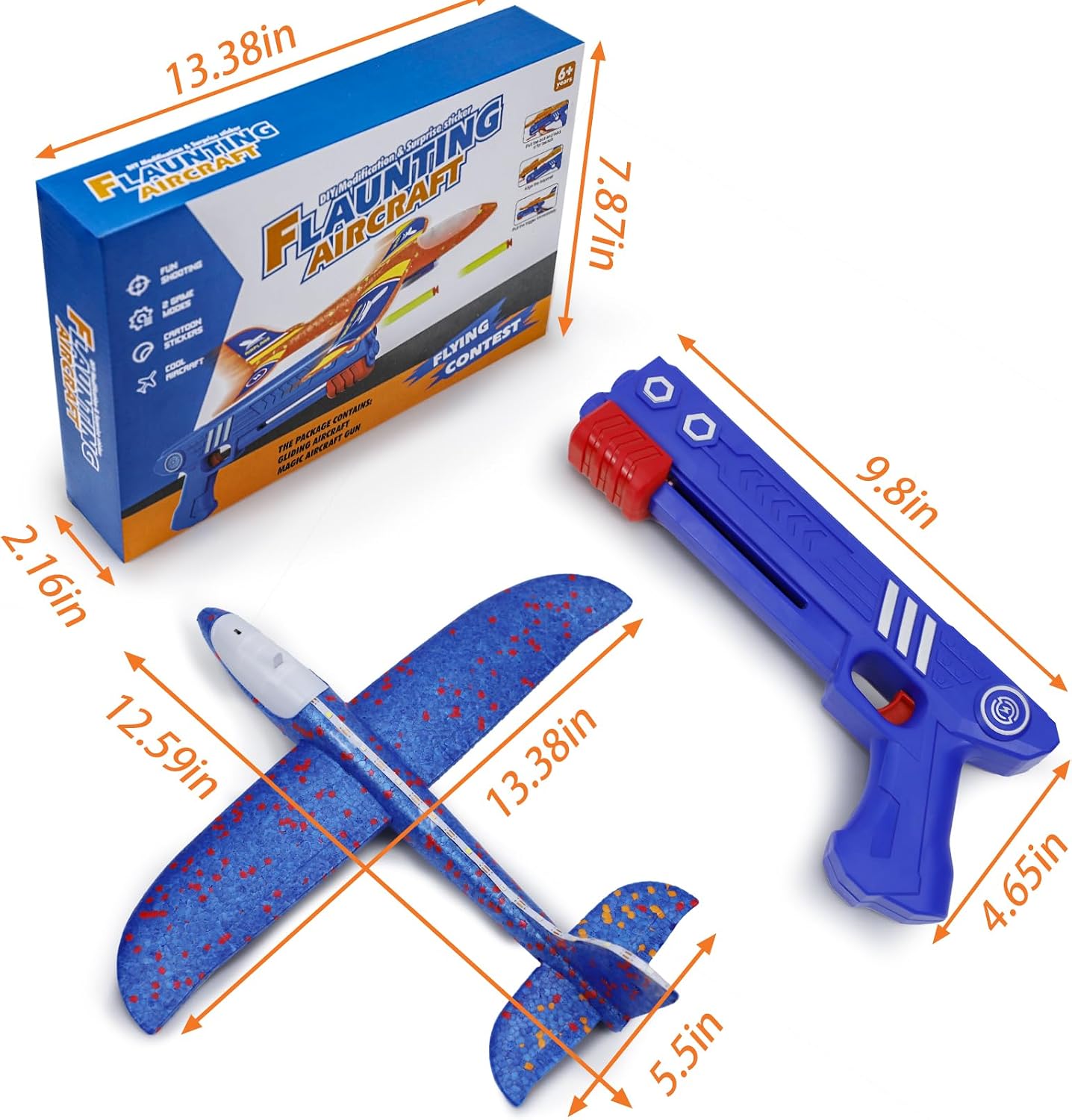 Detalle 2 de Airplane Launcher 3-Pack LED Glider Set 🪁