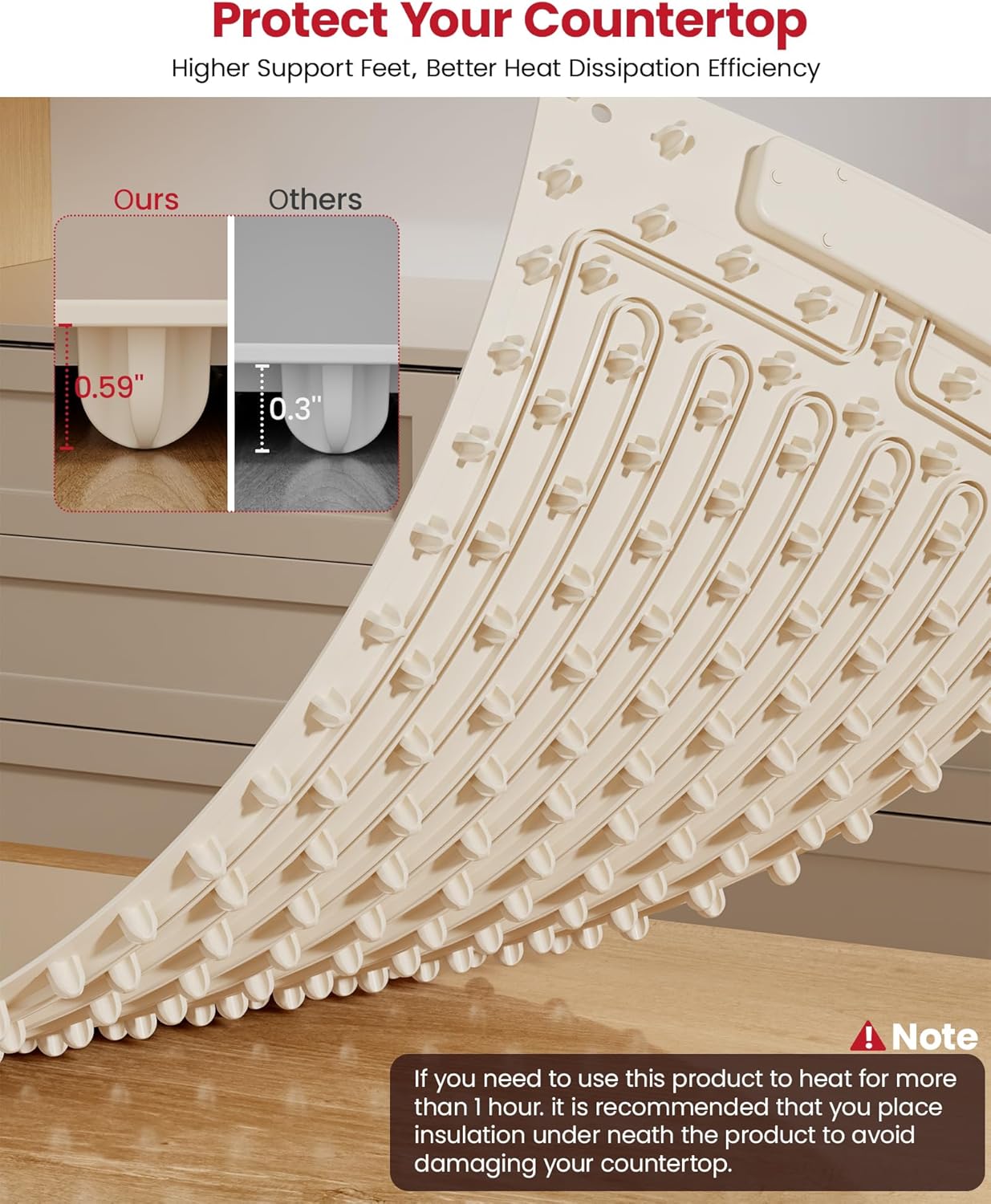 Detalle 2 de XXL Food Warming Mat 36x16 with 4 Temps