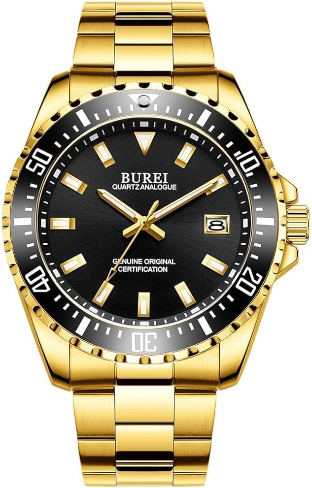 Detalle 2 de BUREI Montre Homme Grand Cadran 3 ATM