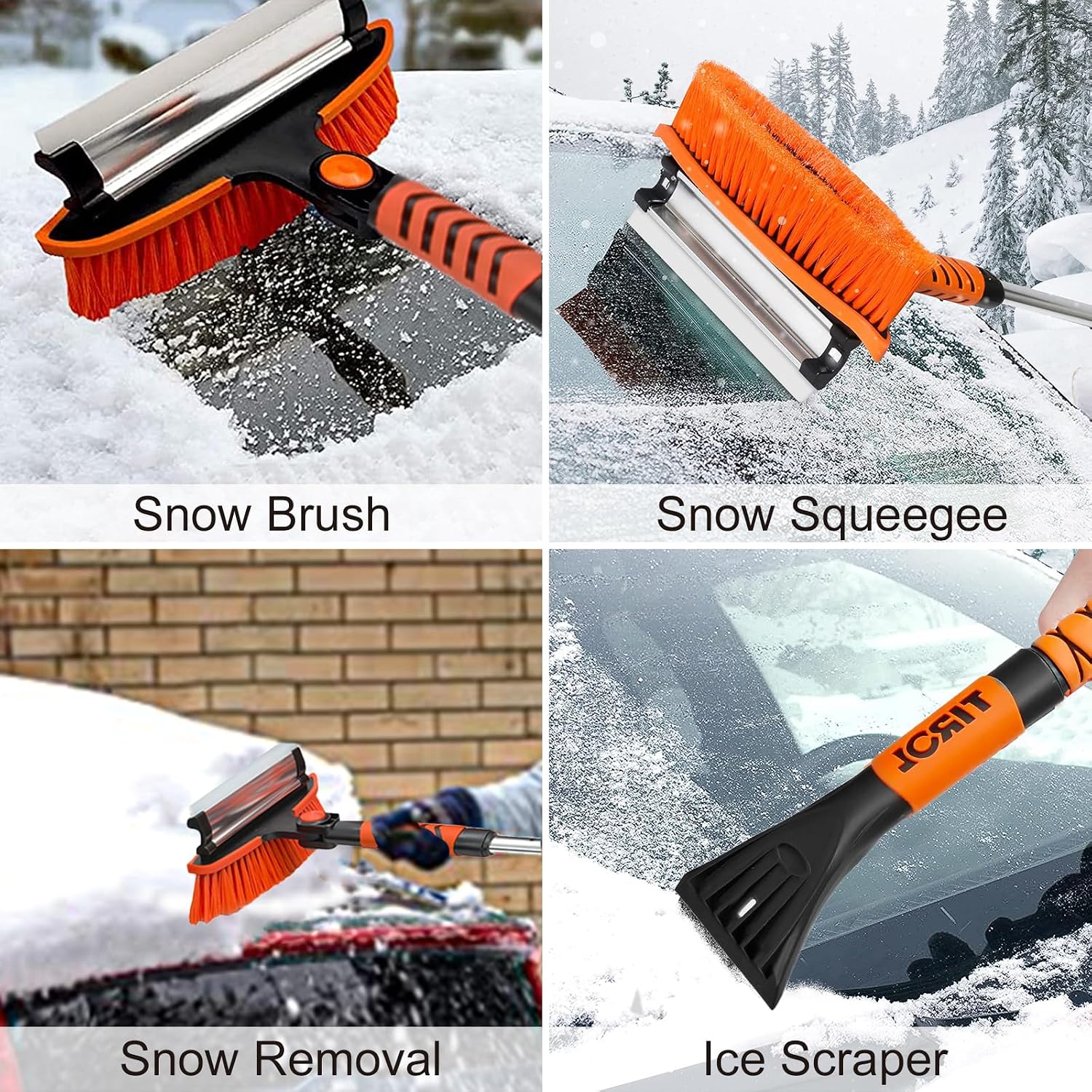 Thumbnail 2 de 42-Inch Extendable Snow Brush with 180° Rotating Head 🧹