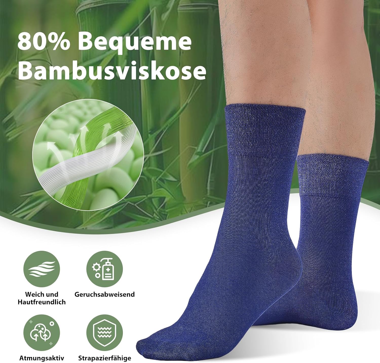 Detalle de Niorasen Bambus Diabetikersocken 80% Bambusviskose