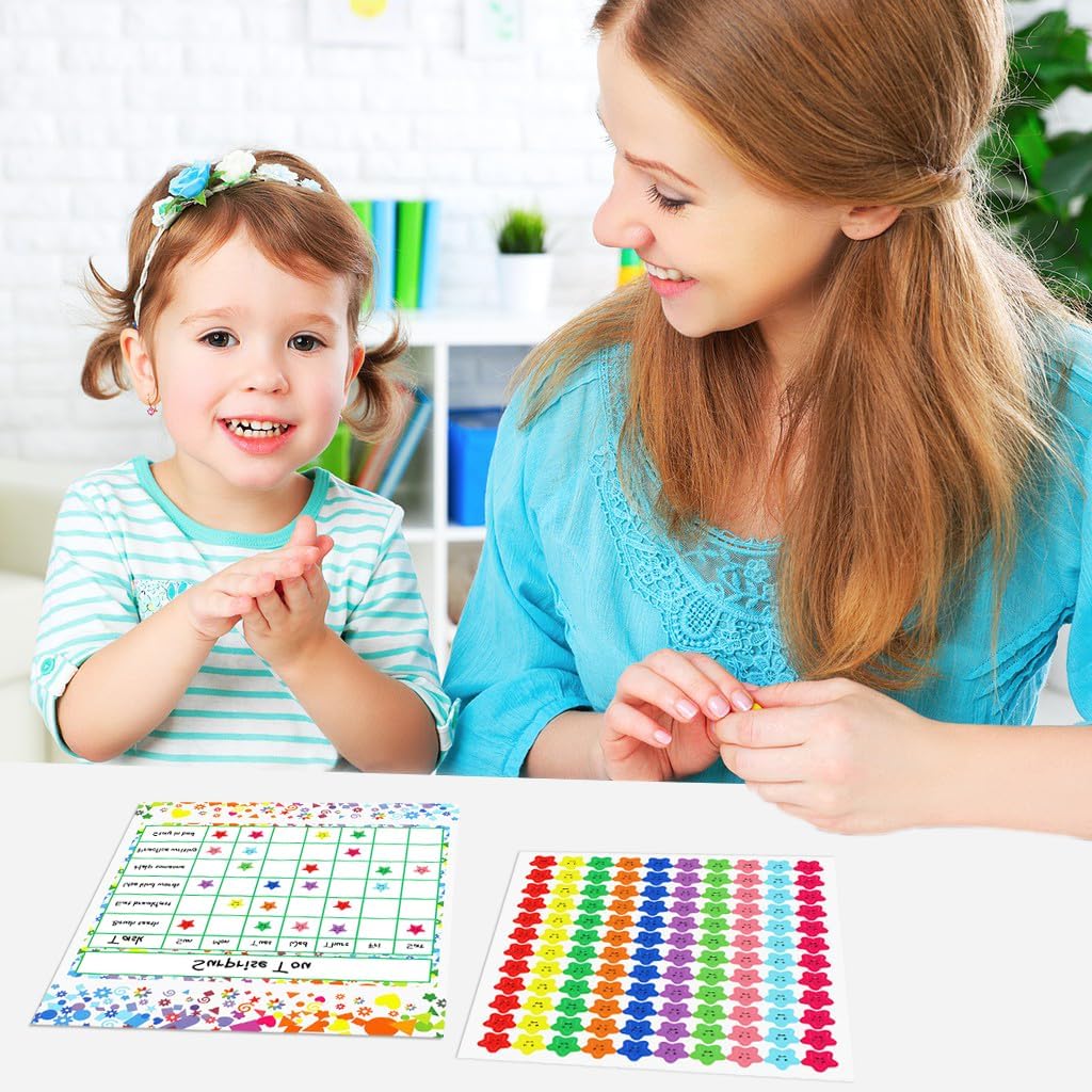 Detalle de Utron 17JLB0001 Reward Chart for Kids, 80-Pack with 2 Designs and 2,160 Star Stickers