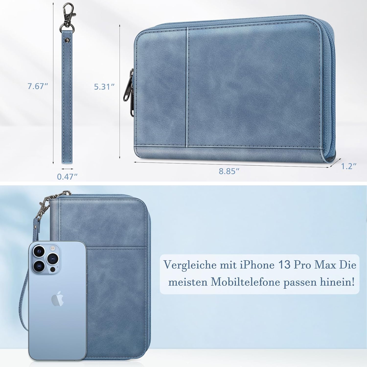 Thumbnail 3 de FINTIE Familien-Reisepass-Tasche Reiseorganizer mit RFID-Blockierung