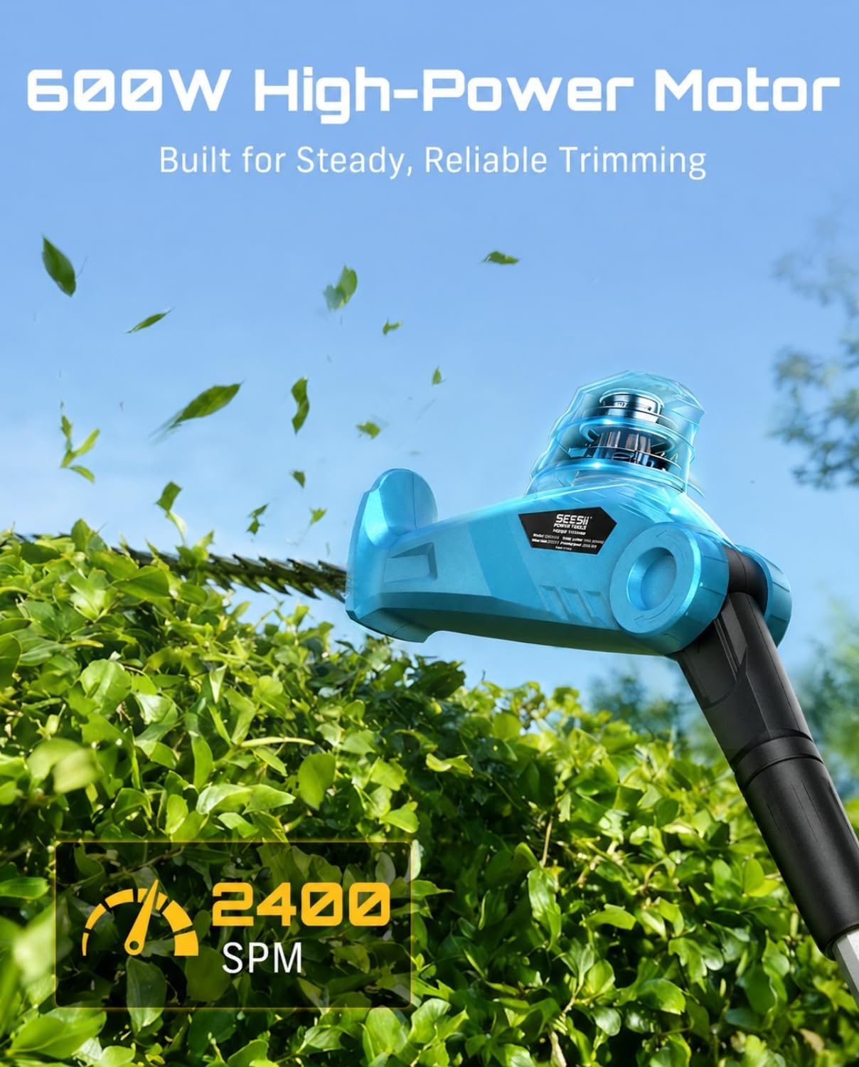 Thumbnail 6 de SEESII Cordless Pole Hedge Trimmer 20-Inch Blade