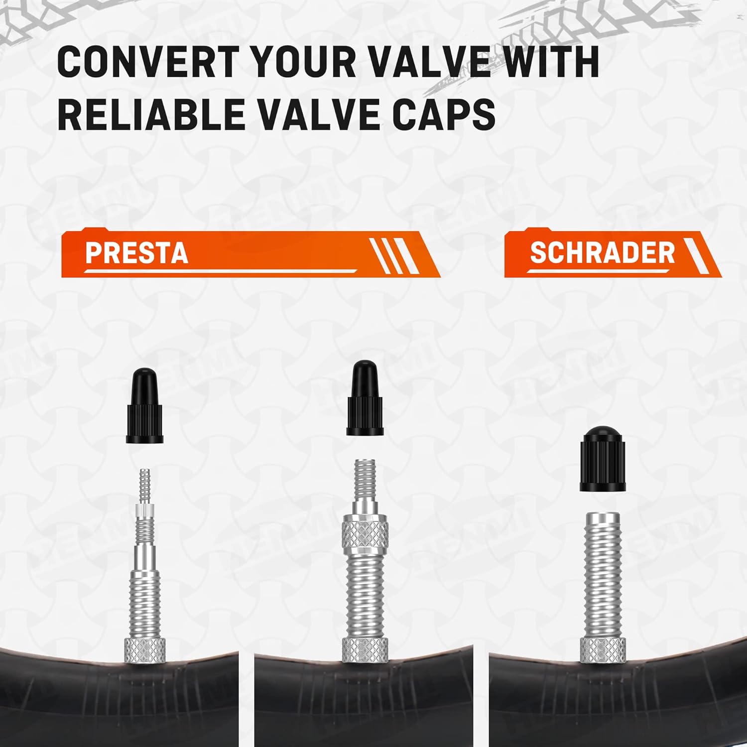 Thumbnail 4 de HENMI Fahrradventil Adapter Set – Adapter für Autoventil, französisches Ventil, Dunlop sowie Ballnadel & Luftpumpen-Adapter