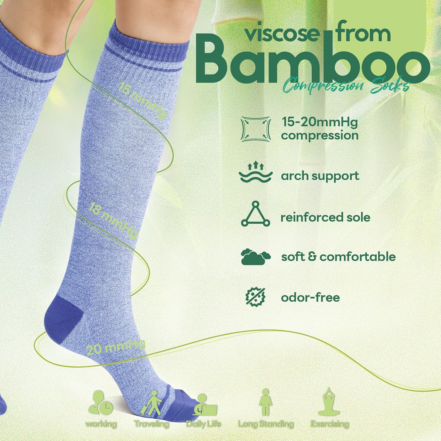 Thumbnail 4 de Iambamboo Compression Socks 15-20 mmHg