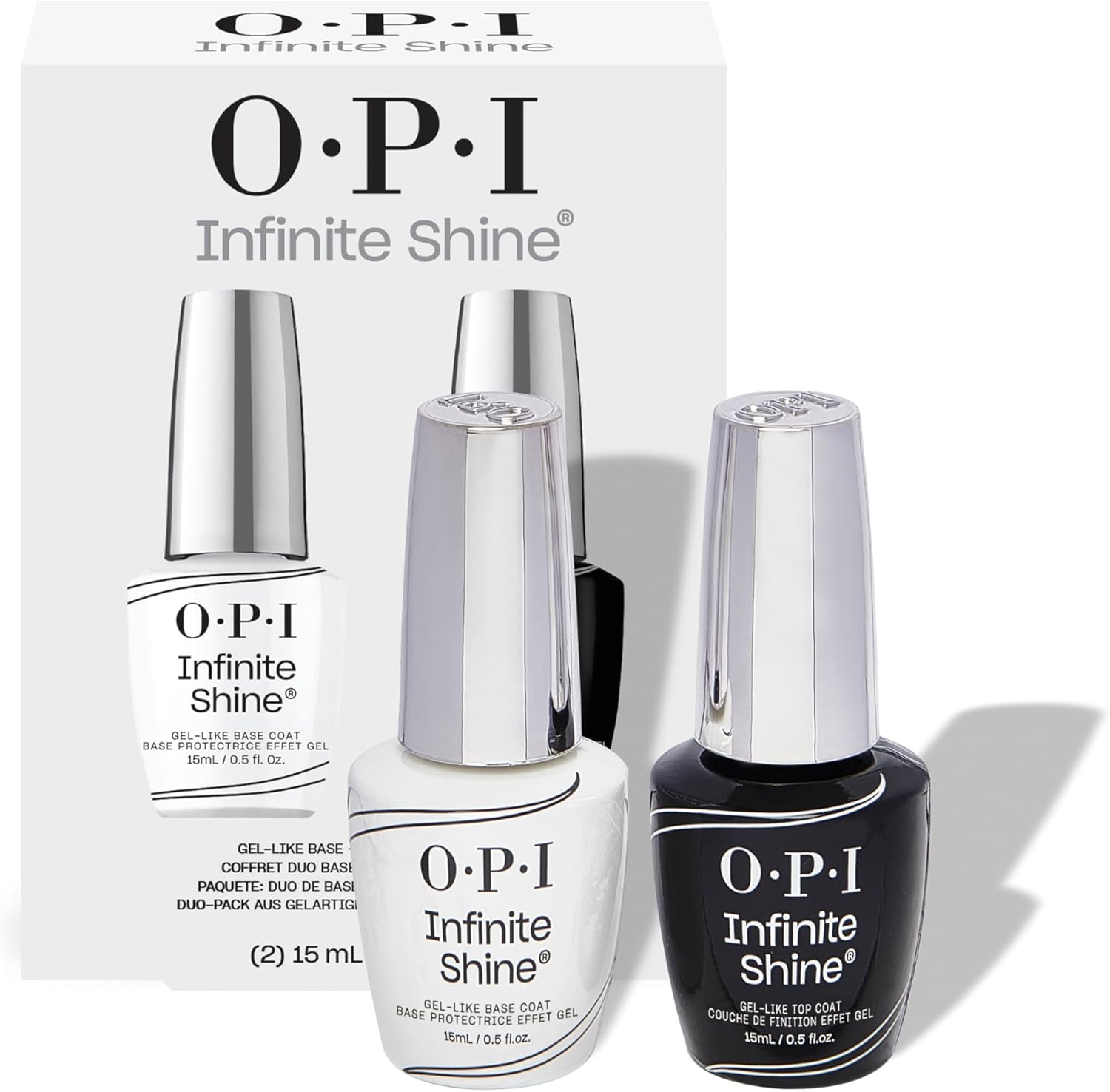Thumbnail 1 de OPI Infinite Shine Top/Base Coat Nail Polish (15ml) – Gel-like, up to 11 days, pre-cured gel technology