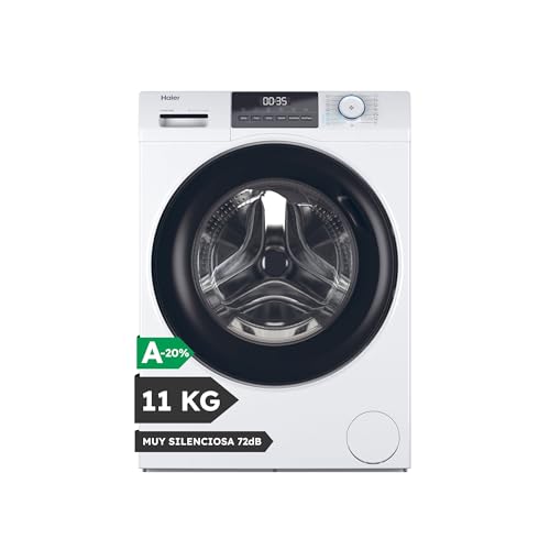 Detalle de Haier I-Pro Series 1 HW110-BP14929A-S: Lavadora de carga frontal 11 kg con vapor, 15 programas y motor Inverter