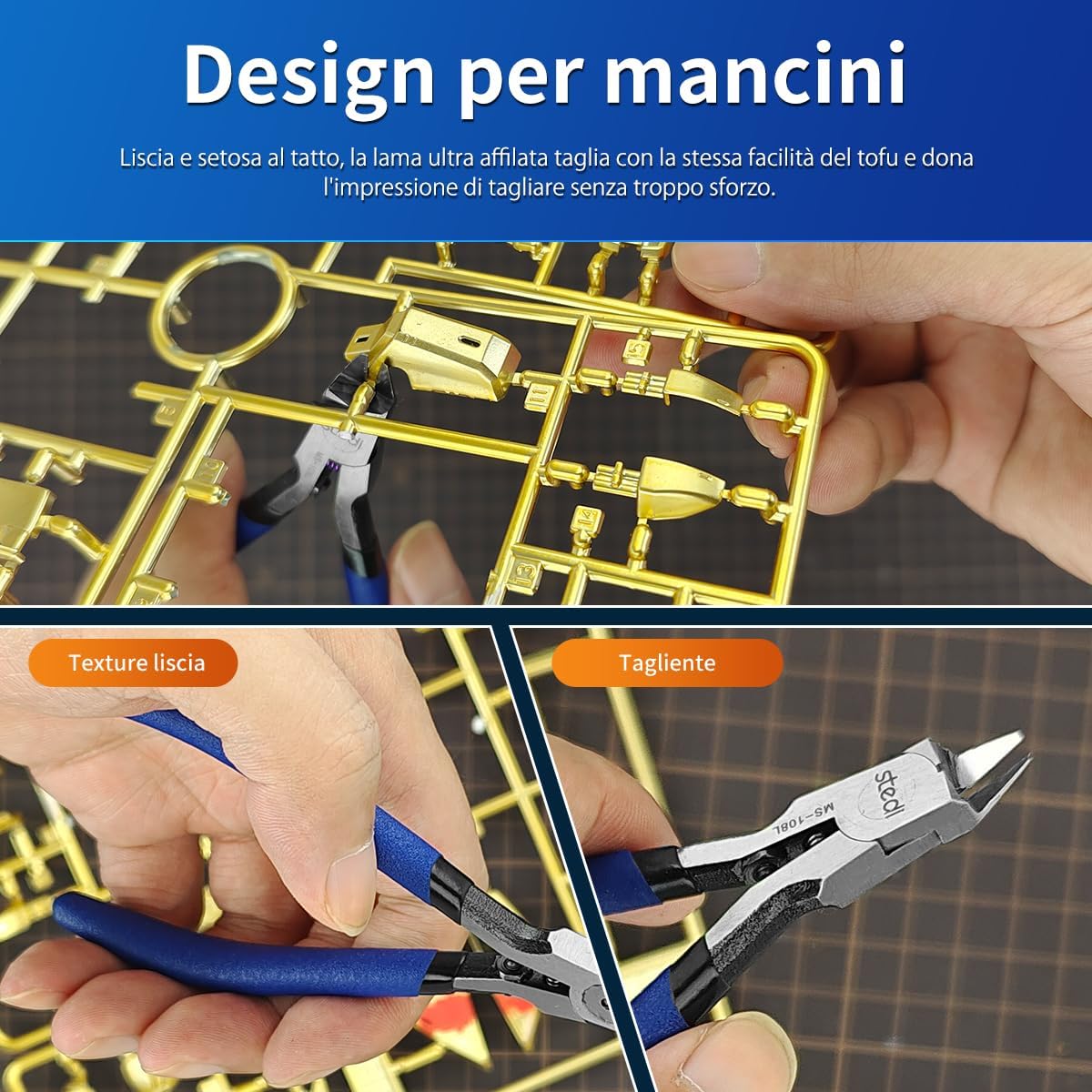 Thumbnail 3 de Stedi Ultimate pince de modélisme pour gauchers (version main gauche) – coupe-sprue ultra-fin simple tranchant