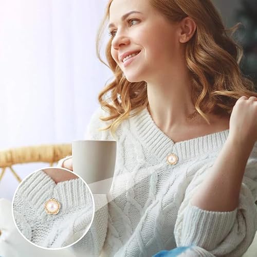 Detalle de VEGCOO 50 Pcs Broches de Chemise et Broches Fantaisie pour Femme – 40 Styles Variés
