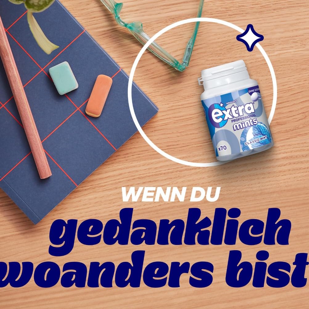 Detalle de Extra Professional Mint Zuckerfreie Lutschpastillen – Multipack 6 x 70 Lutschbonbons