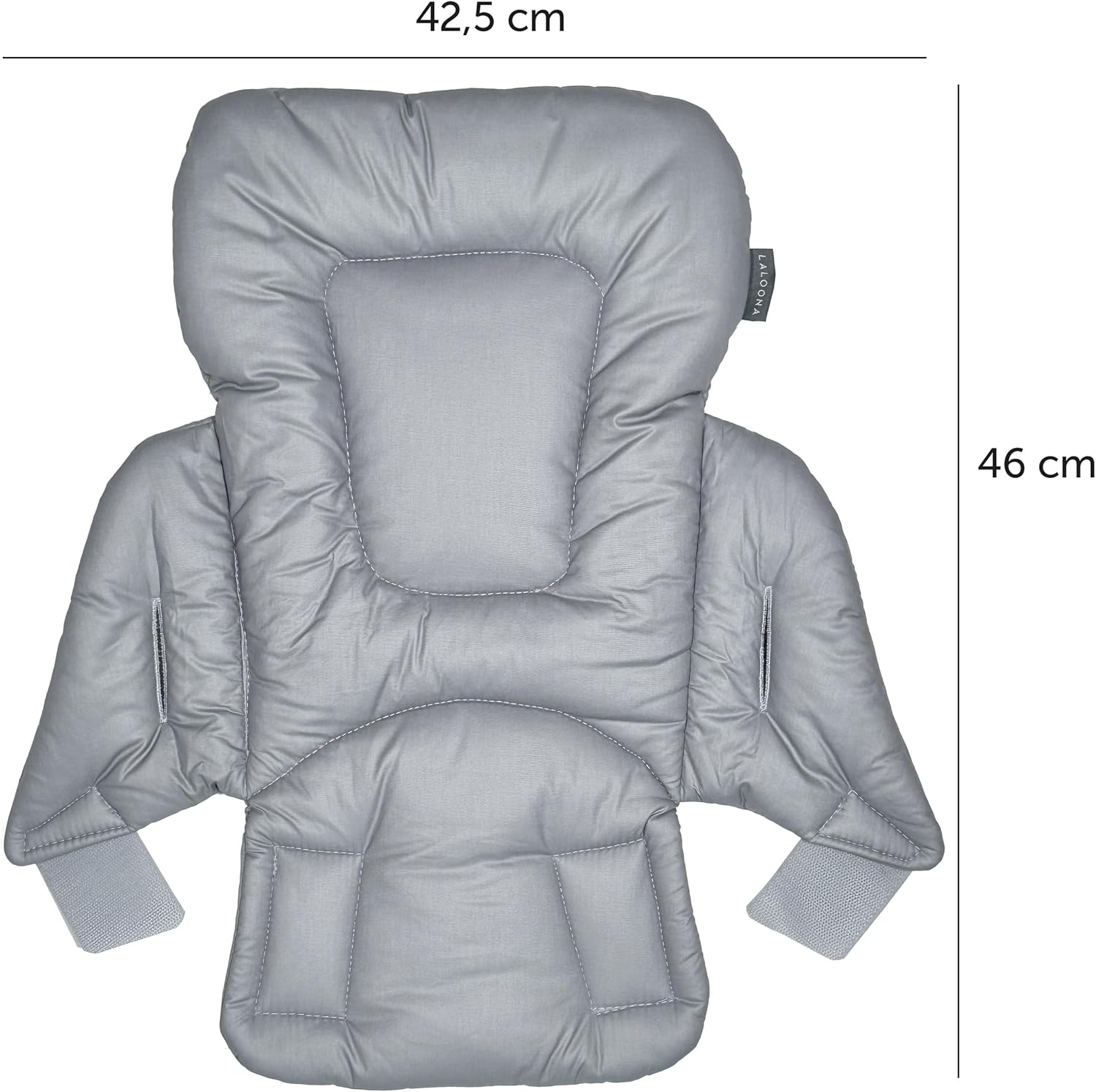 Thumbnail 5 de LaLoona réducteur pour chaise haute bébé Hauck Alpha et Beta (coussin d’assise gris)