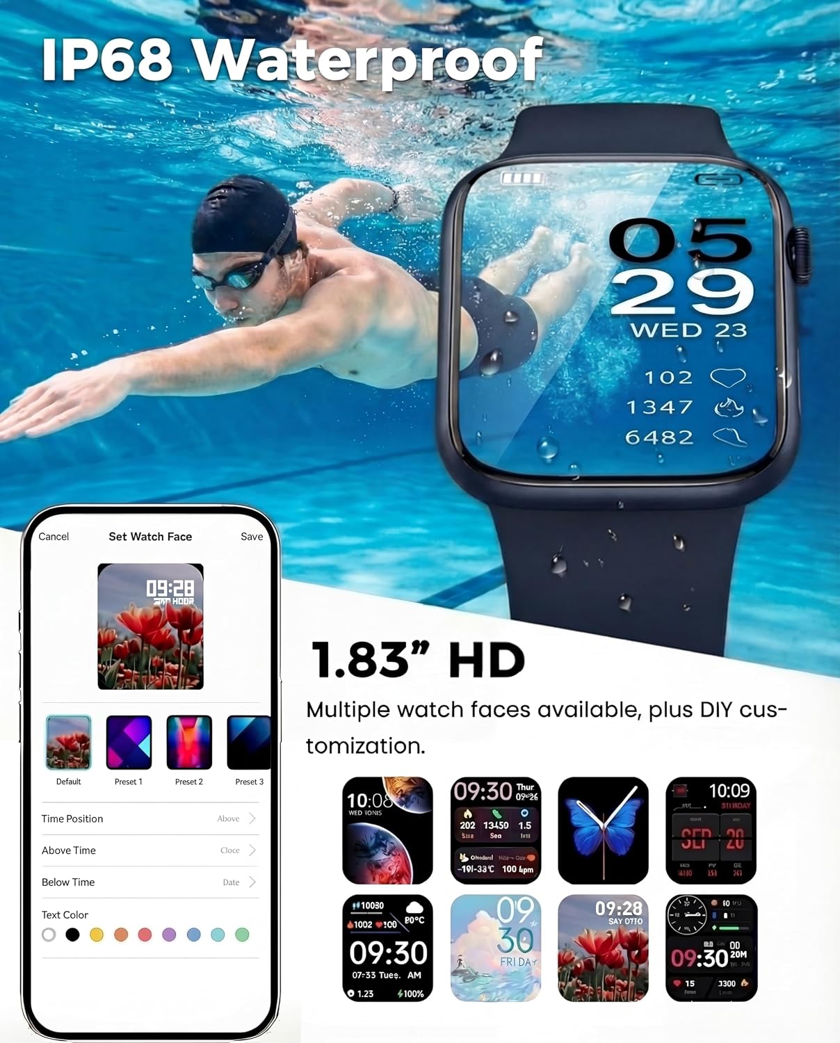 Thumbnail 6 de Smart Watches for Women & Men with Health Tracking, 120+ Sports Modes and IP68 Waterproof