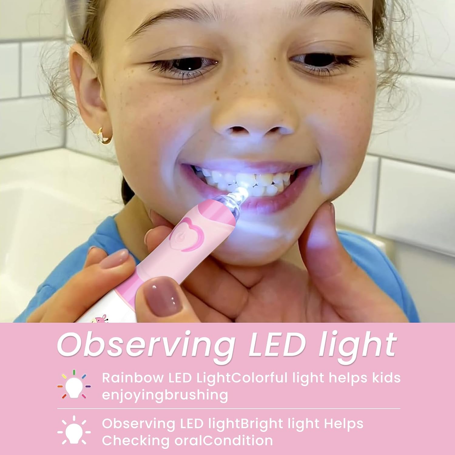 Thumbnail 5 de Seago SG977 Kids Electric Toothbrush 4 heads, 1× battery-powered 🪥