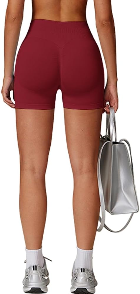 Detalle 2 de JN JANPRINT women’s seamless running & gym cycling shorts with hidden scrunch bum (4.5 inch)
