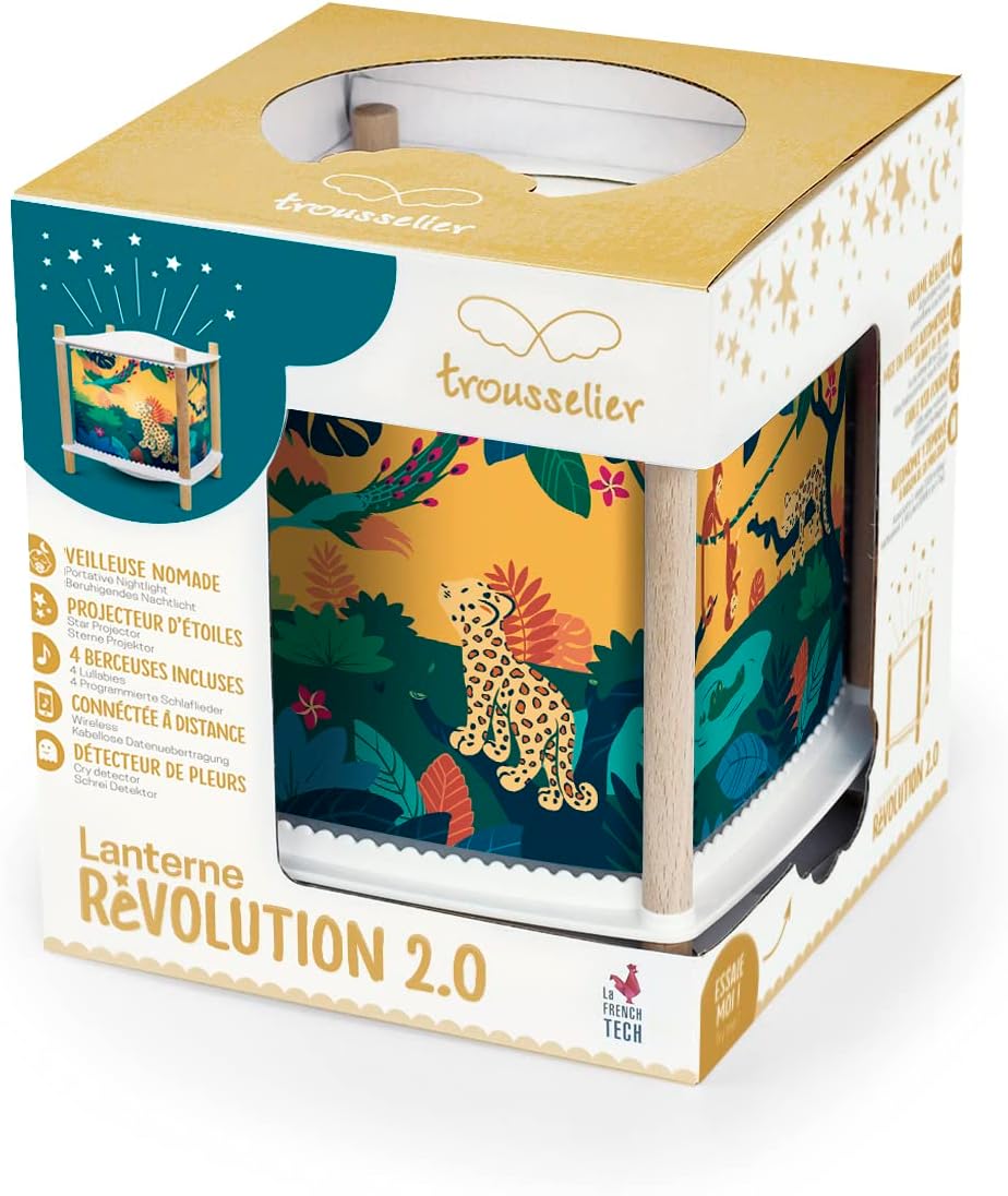 Detalle 2 de Trousselier Savanna ReVOLUTION 2.0 – lampka nocna z projektorem gwiazd, muzyką i czujnikiem płaczu