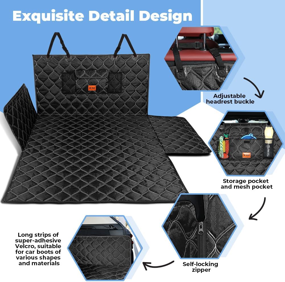 Detalle de KYG Protection Voiture Chien Coffre — Housse universelle, résistante et imperméable (185x105 cm)
