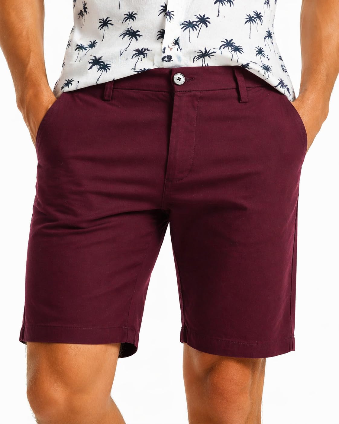 Thumbnail 6 de Xact Men's Chino Shorts Stretch Cotton Smart Tailored Regular Fit with Zip Fly