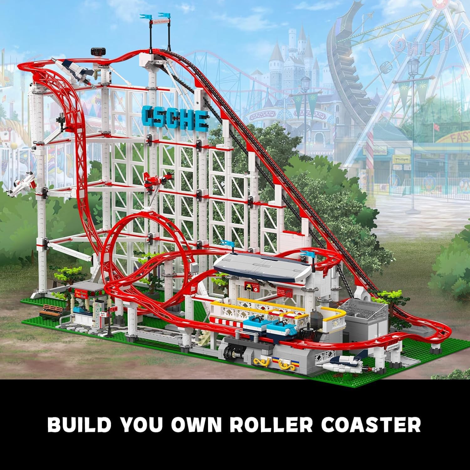 Thumbnail 1 de Mould King 11014 Großes Achterbahn-Modell 3646 Teile 🎢