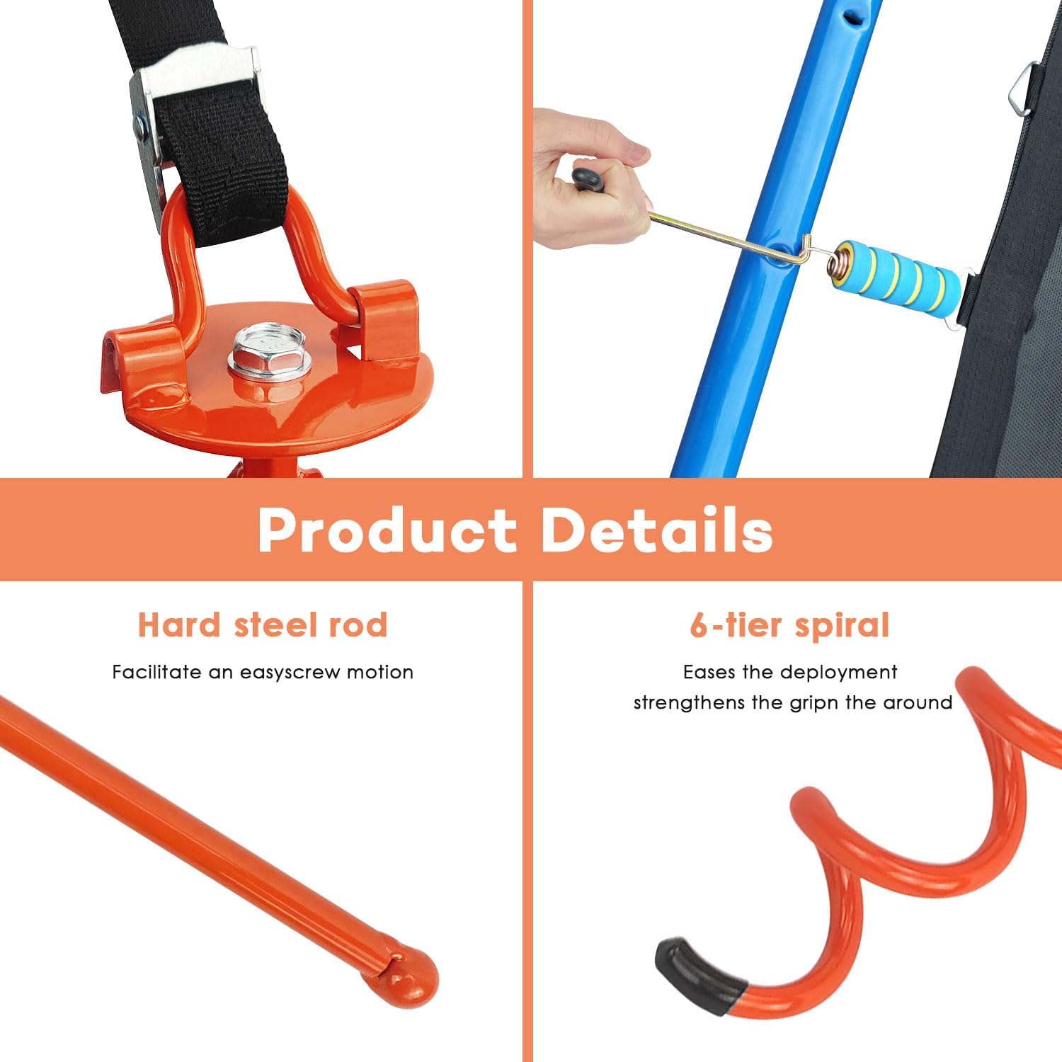 Detalle de MIXXIDEA Ground Anchor, 17.5-Inch