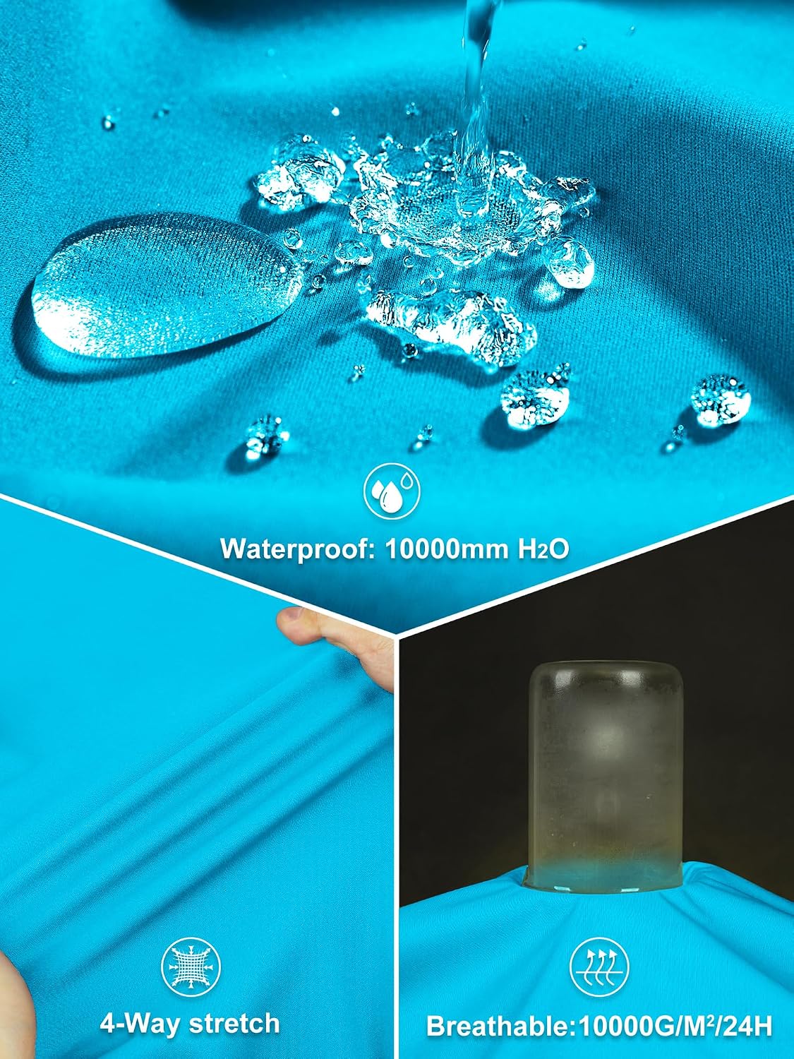 Detalle de 33,000ft Damen Fahrradjacke – Wasserdicht, atmungsaktiv, abnehmbare Ärmel, Reflektierende Details