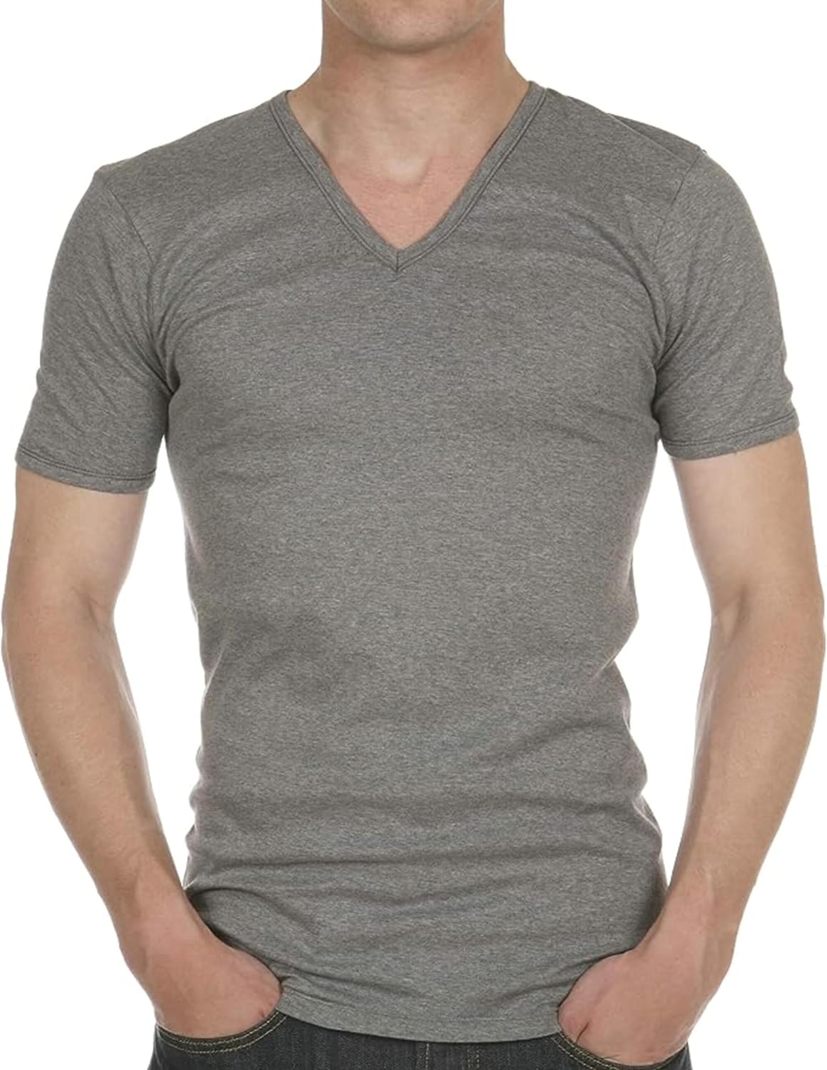 Thumbnail 5 de Eminence - T-shirt Col V pour Homme en Côte Fine 100% Coton Peigné, Sans Couture Côté, Invisible Sous Chemise