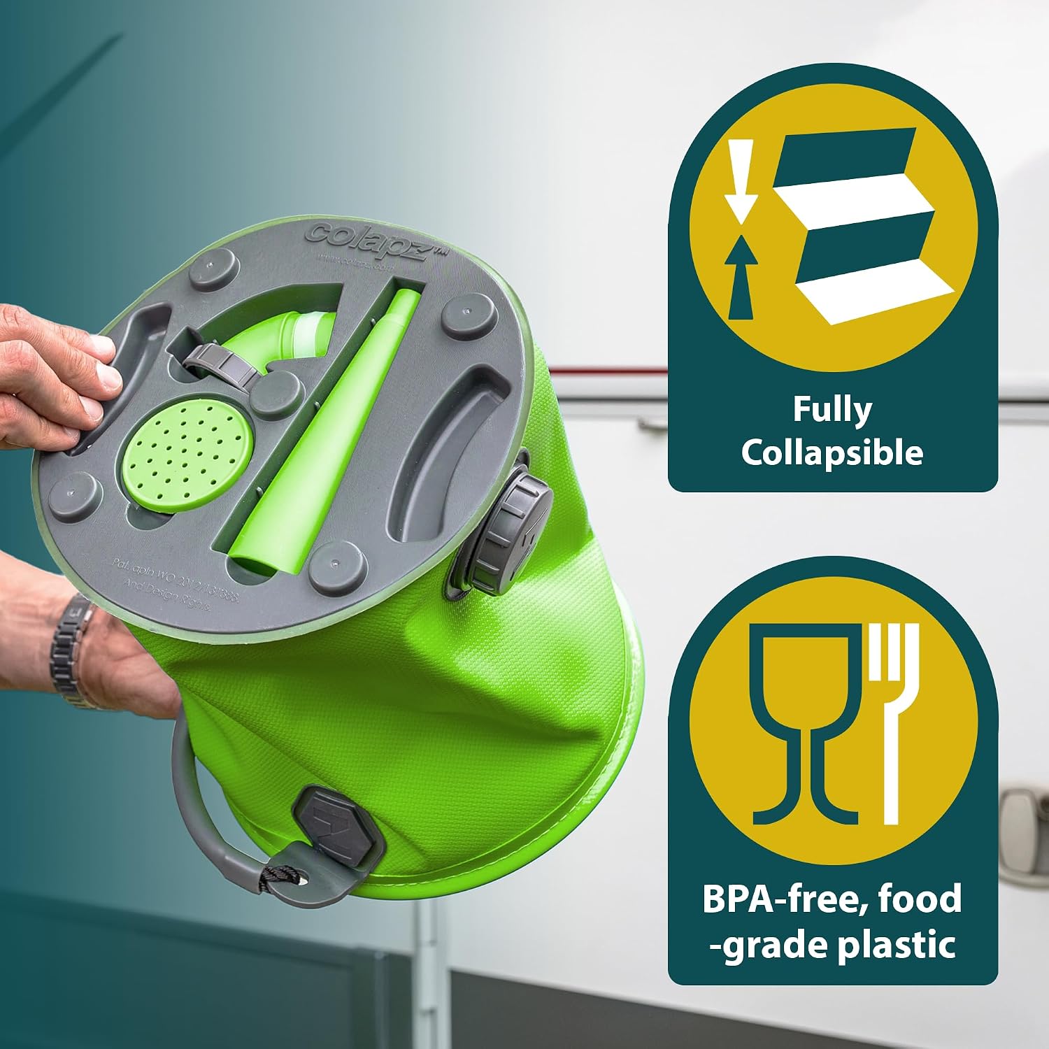 Thumbnail 2 de Colapz 7L/9L Collapsible Outdoor Watering Can/Bucket – Olive Green