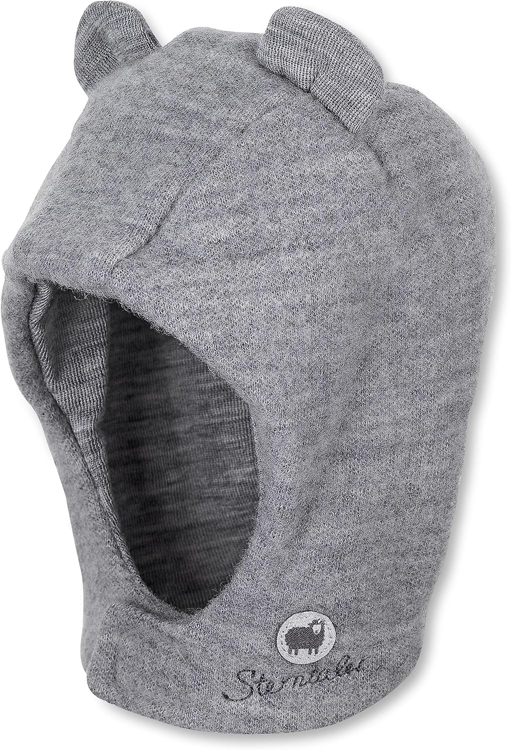 Detalle de Sterntaler Unisex Baby Mütze Schalmütze aus Wolle