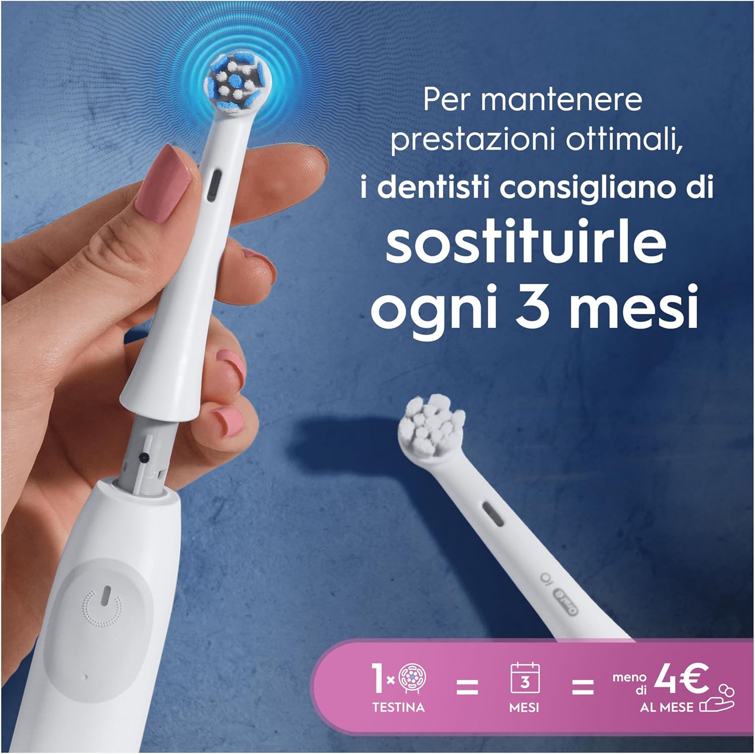 Detalle 2 de Oral-B iO Gentle Care 4 testine per gengive sensibili