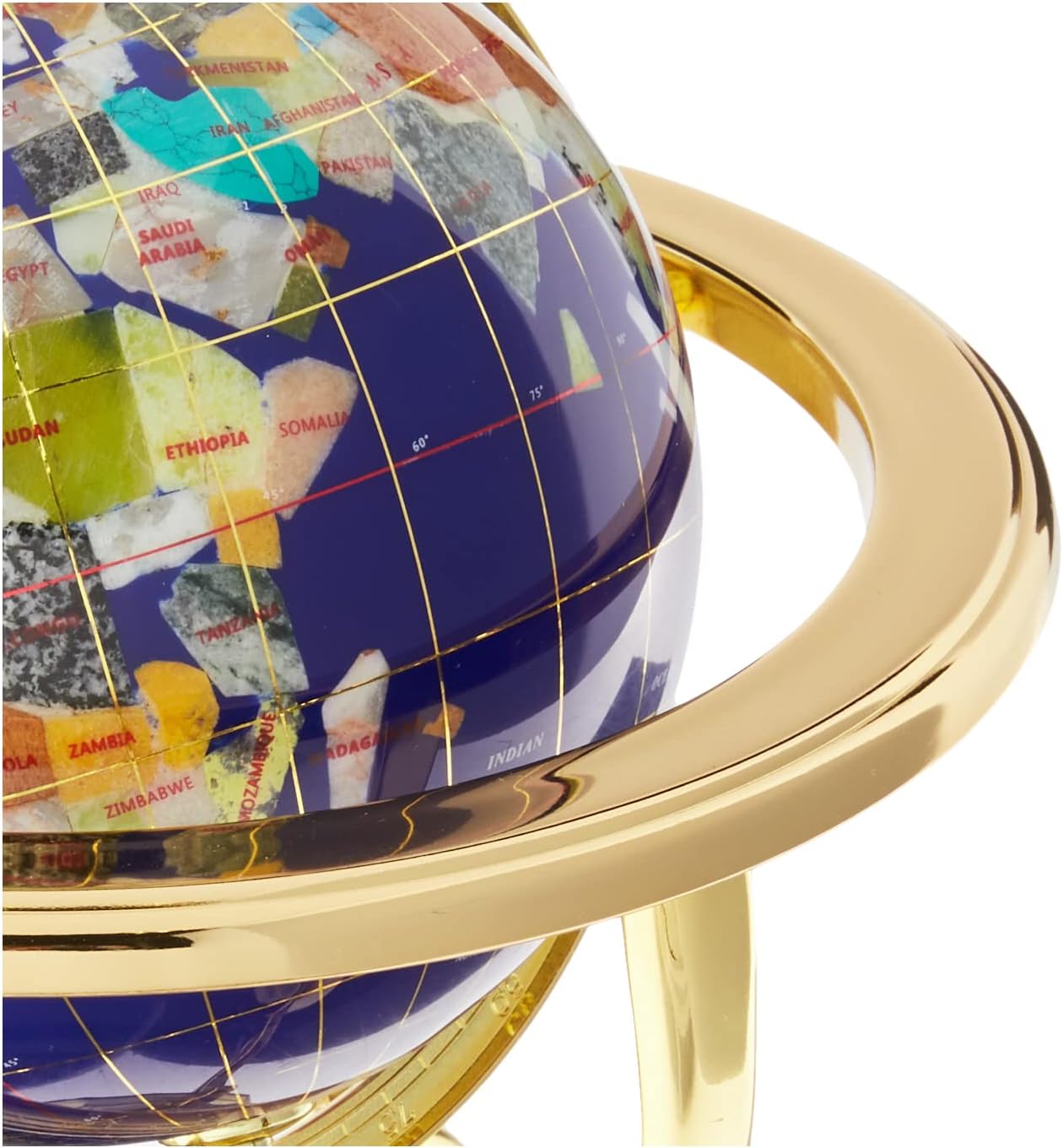 Thumbnail 5 de Unique Art Since 1996 150-GT-BLUE-GOLD – globus z lapis lazuli i złotym statywem