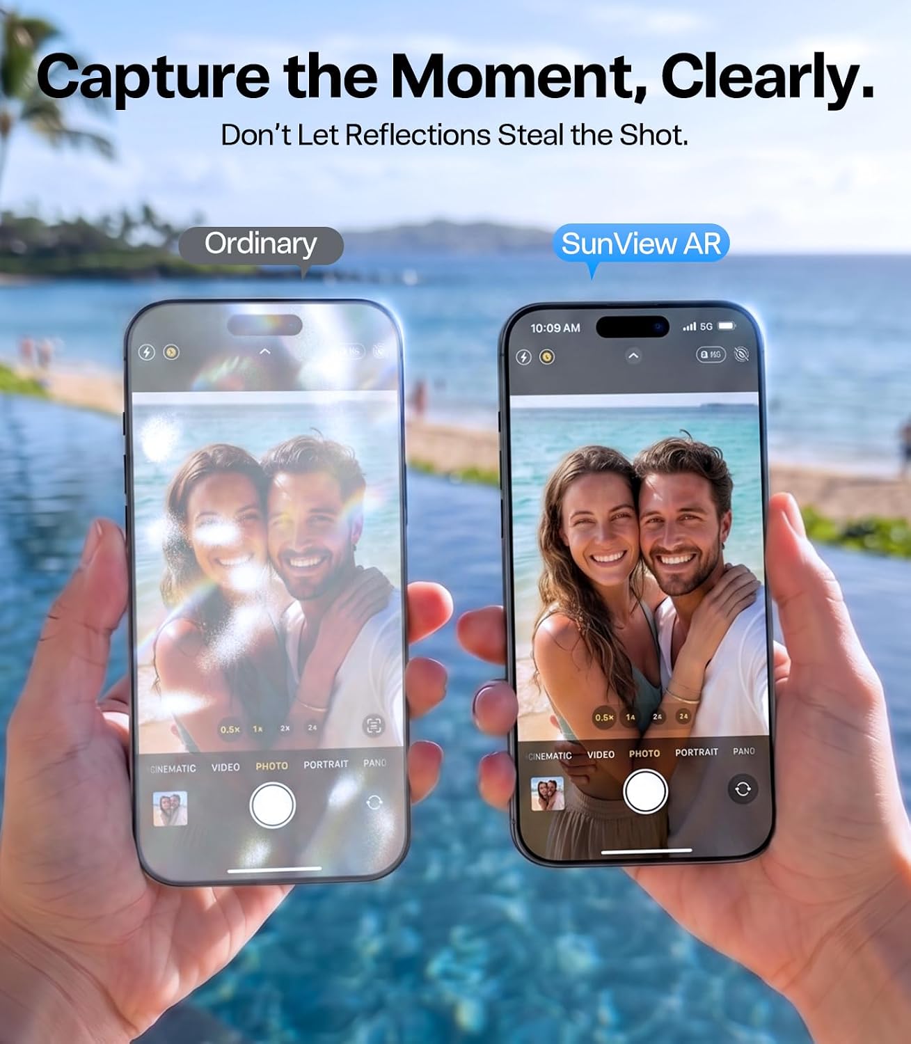 Detalle 2 de TORRAS SunView AR Screen Protector for iPhone 18 Pro, Anti-Reflective 2-Pack