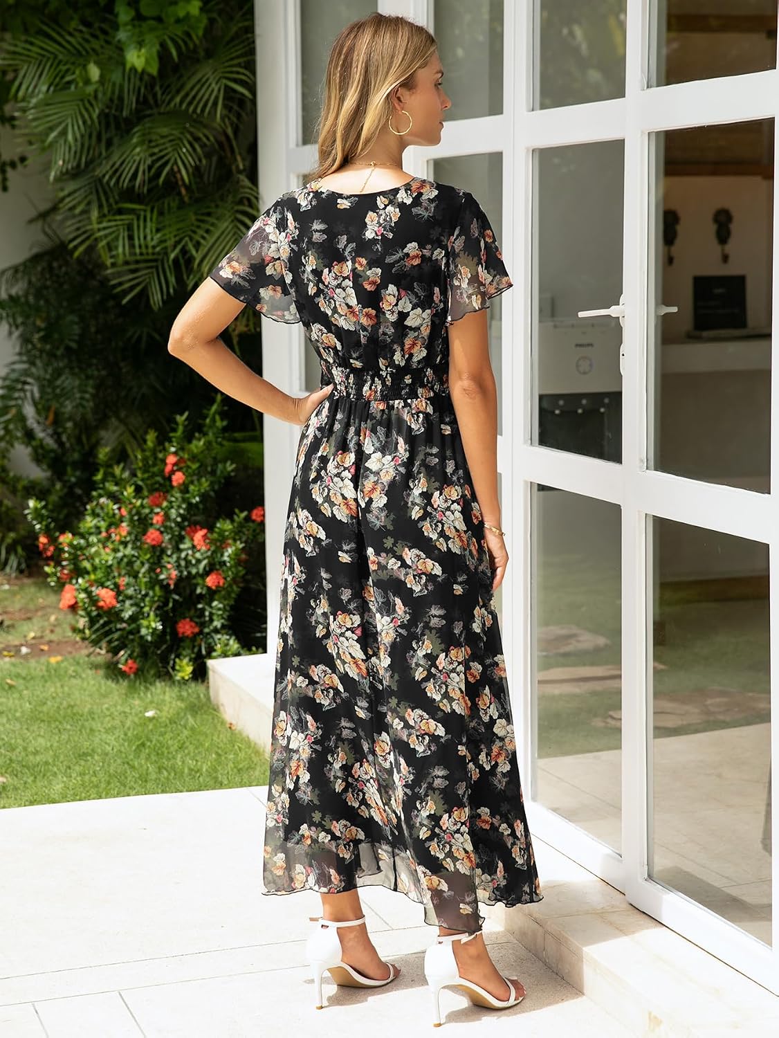 Thumbnail 4 de Simplee Women's Floral Maxi Dress: Boho-Chic Summer Wedding Guest Elegance