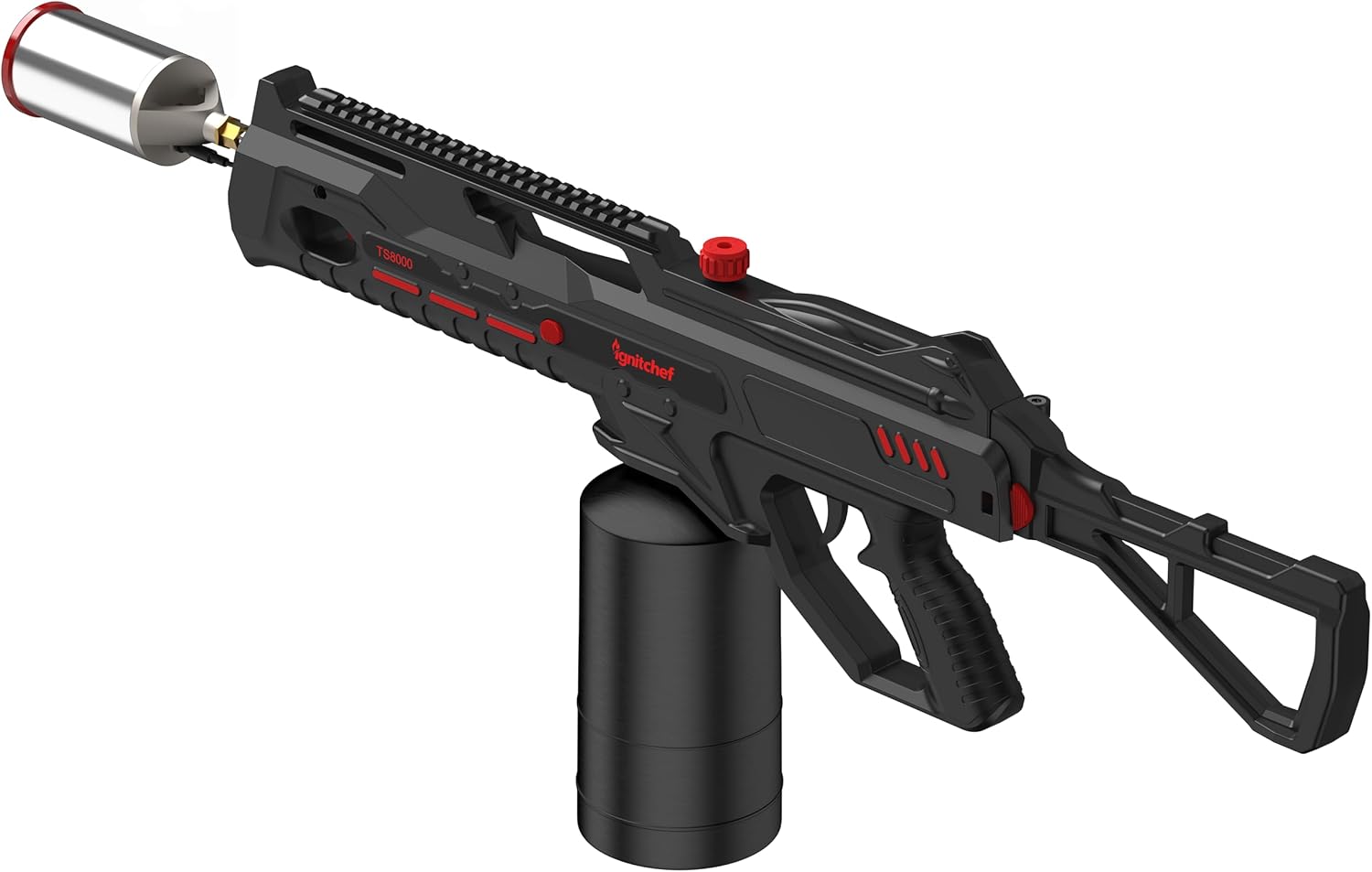 IgnitChef Propane Torch Gun with One-Touch Max Fire — kitchen blow torch for searing, grilling, and starter jobs