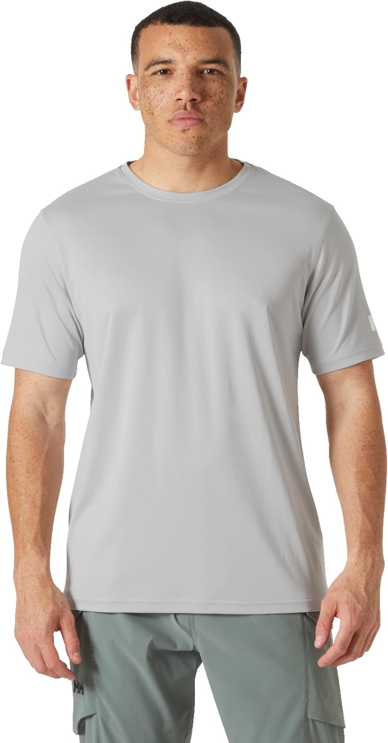 Detalle de Helly Hansen HH Tech T-Shirt 2.0 Uomo: T-shirt tecnica leggera con UPF50+ e fibre riciclate