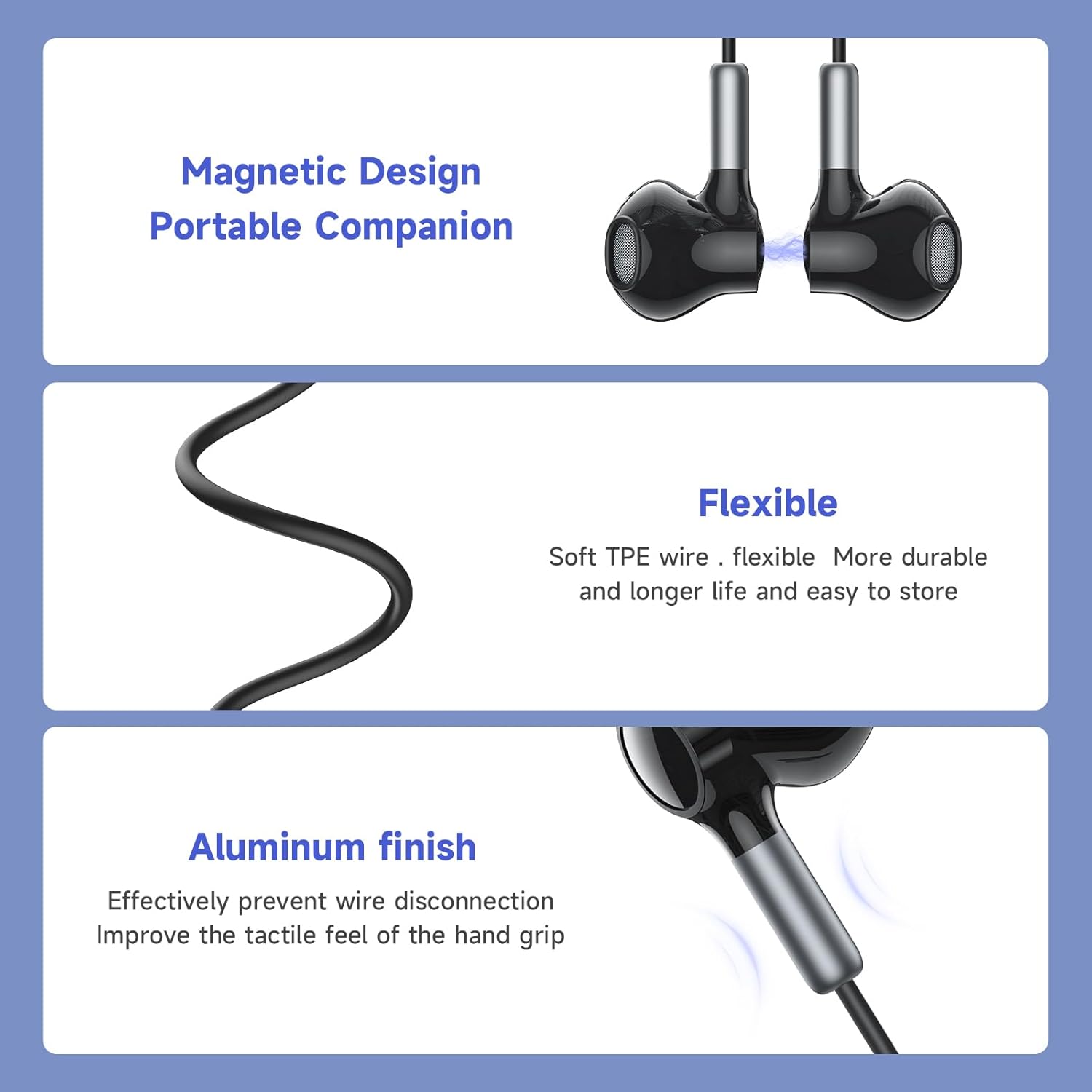 Thumbnail 5 de USB-C Headphones for iPhone and Galaxy: In-Ear Earphones with Microphone and Volume Control