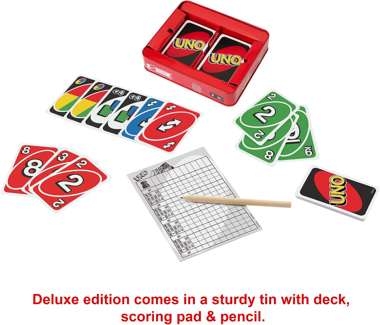 Thumbnail 2 de UNO Deluxe card game for 2-10 players