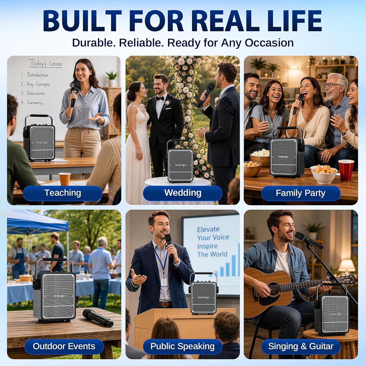 Thumbnail 4 de ResponseBridge RBS200 S200 Karaoke Machine, 150W with Two Wireless Mics
