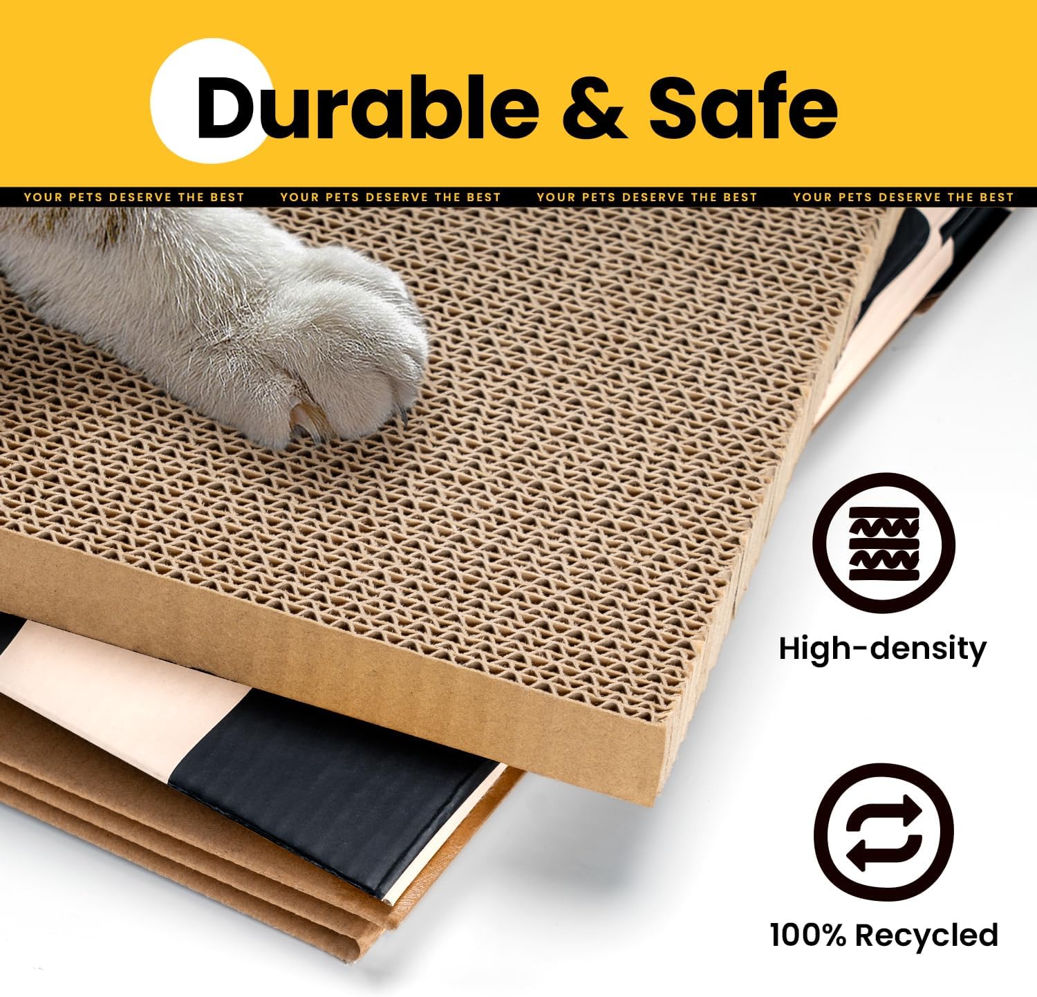 Detalle 2 de Conlun Cardboard Cat House medium with scratcher 🐱