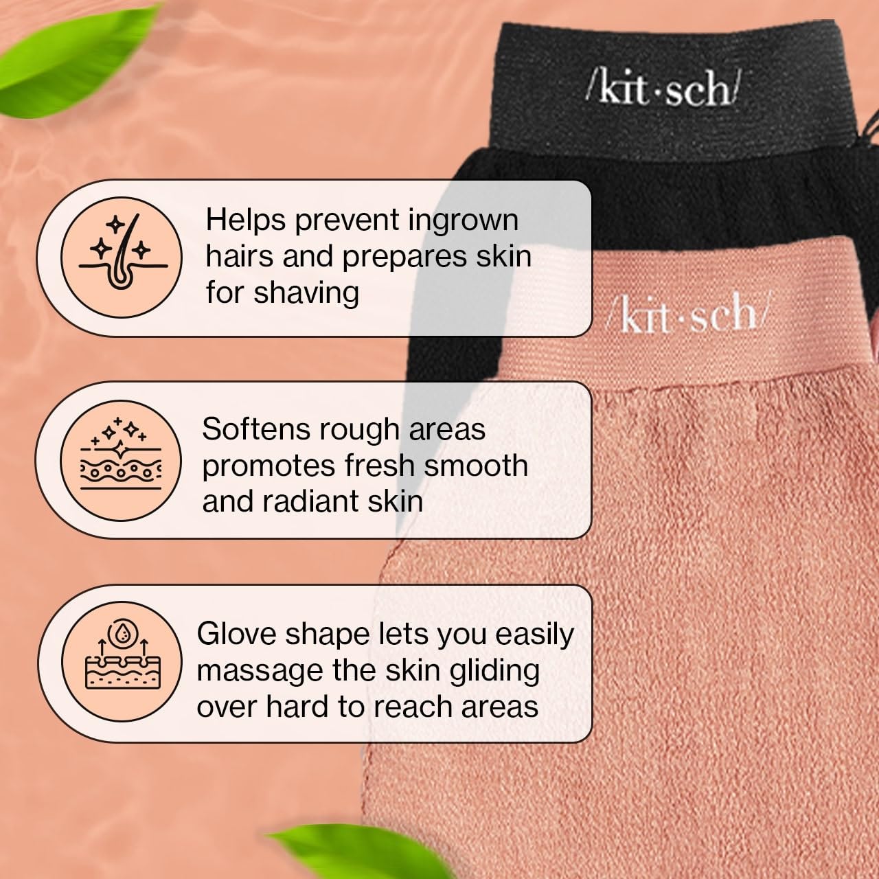 Detalle 2 de Kitsch Exfoliating Gloves 2pc Korean mitt