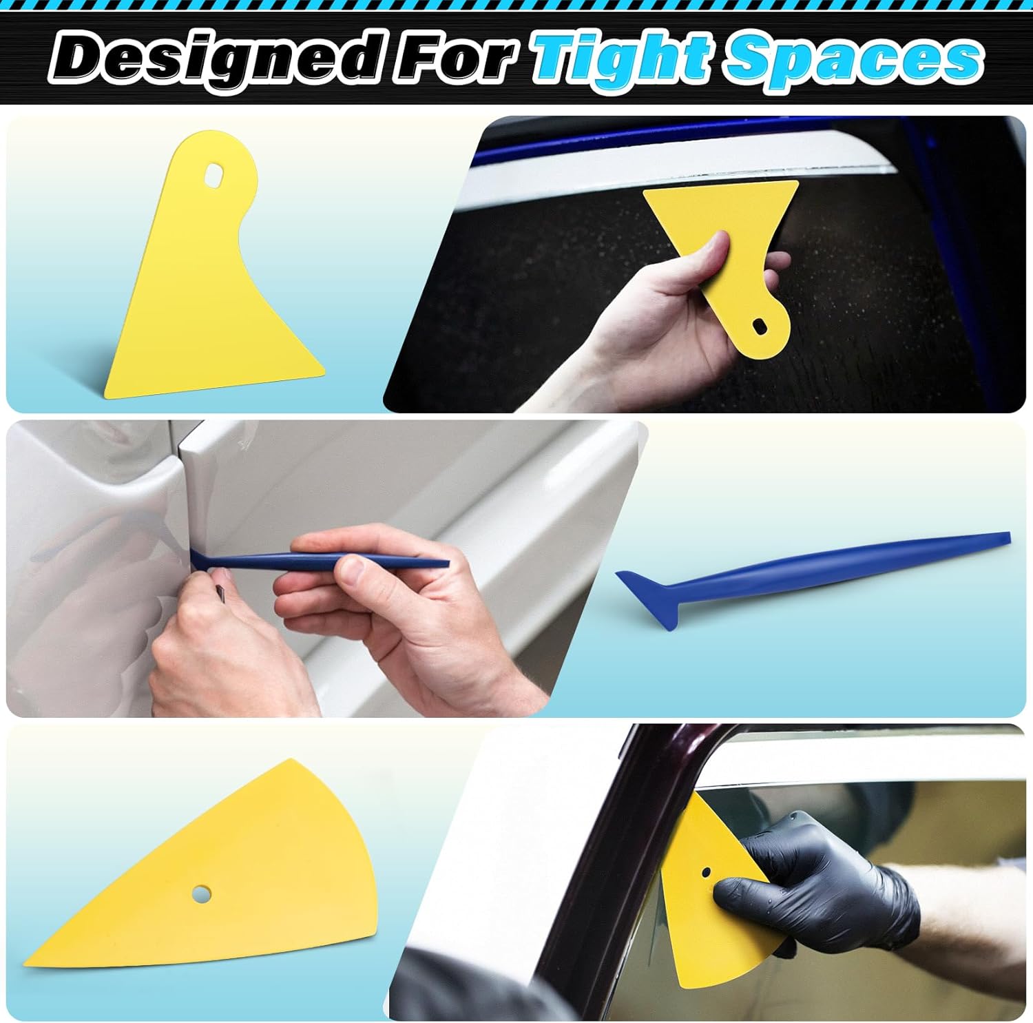Thumbnail 4 de DIYSELF 18 Pcs Window Tint Kit: Complete Vinyl Wrap Tool Set for Car Wraps and More