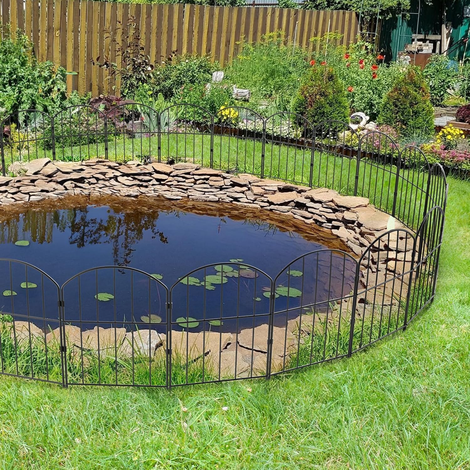 Thumbnail 6 de WELDUN Garden Fence 320cm x 61cm – 10 rustproof metal panels for animal barriers, borders & patios
