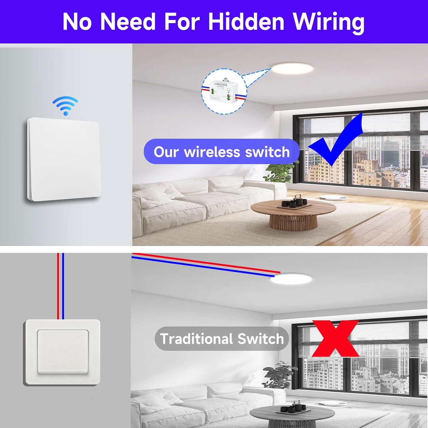 Thumbnail 2 de ZLinkStar Kinetic Wireless Switch Kit — Self-Powered, IP66 Waterproof, No Wiring