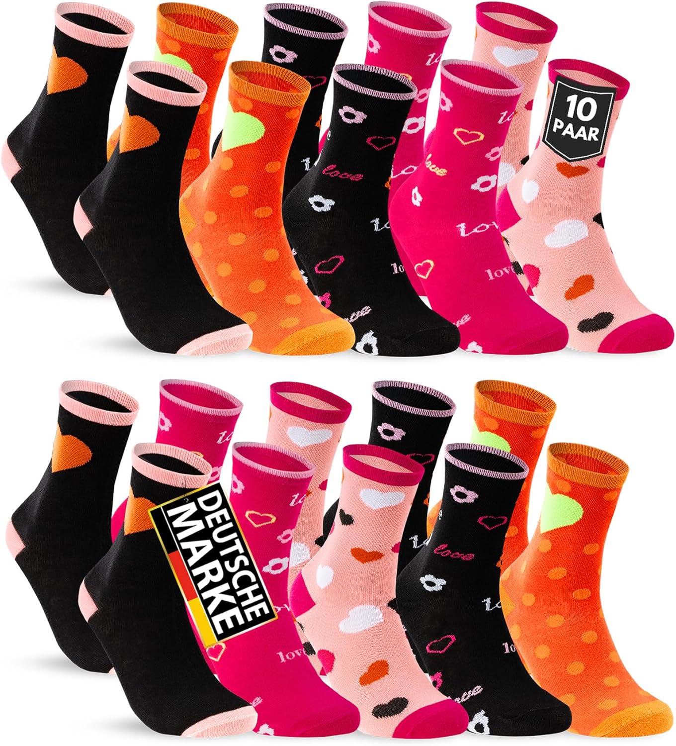 Detalle de 10 Paar Kinder Socken Jungen & Mädchen aus Baumwolle – langlebig, passgenau