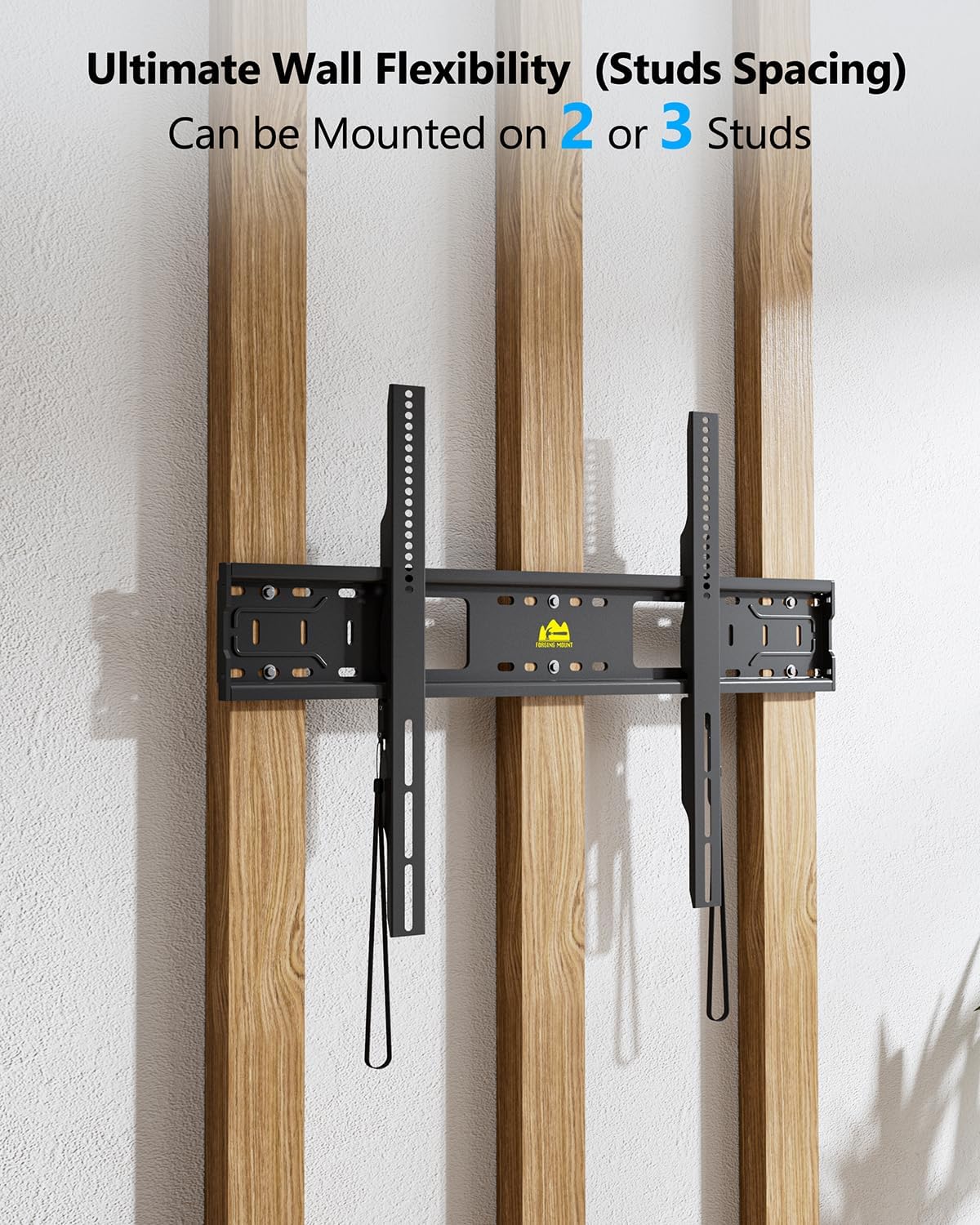 Thumbnail 6 de FORGING MOUNT Heavy Duty Fixed TV Wall Mount for 50"–120" TVs (Up to 275 lbs) – Ultra Slim, 3-Stud, VESA 900x600mm