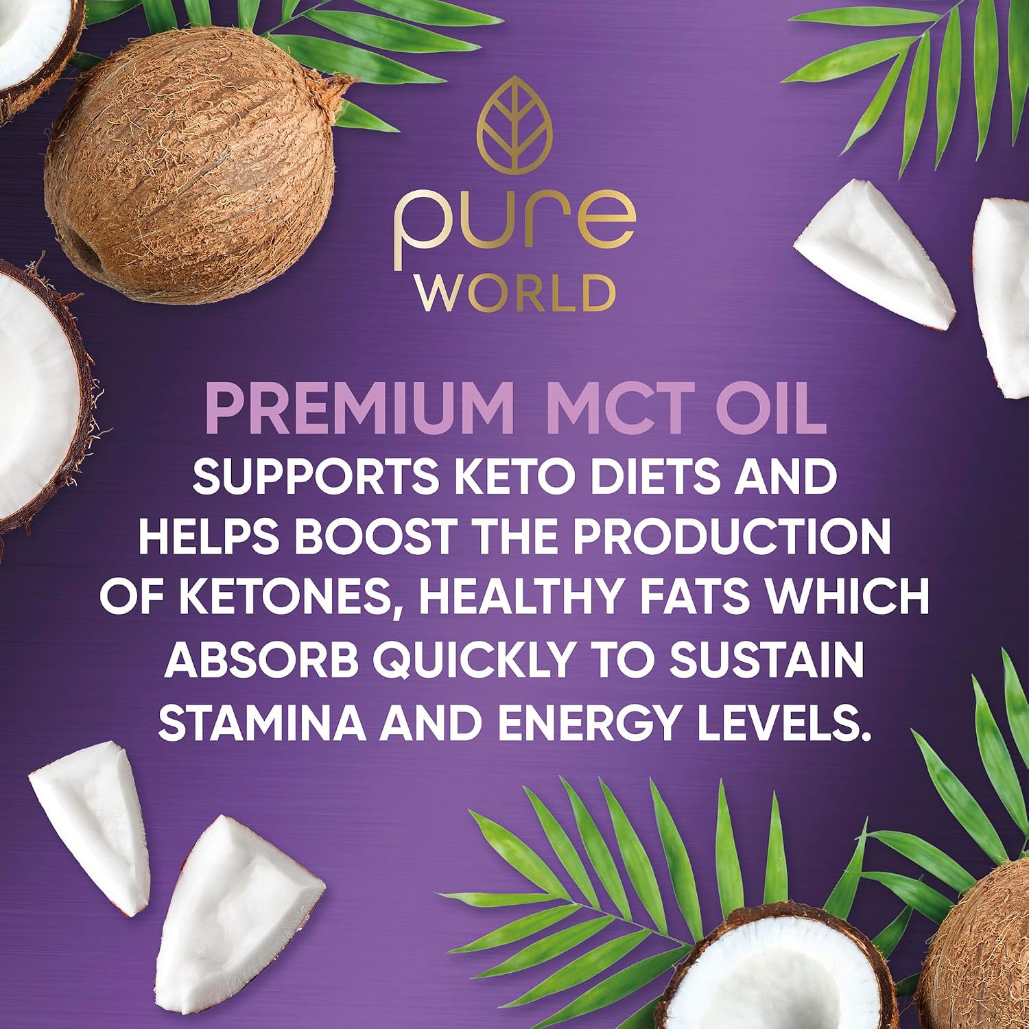Thumbnail 5 de Pure World Natural MCT Coconut Oil 250ml 🫒